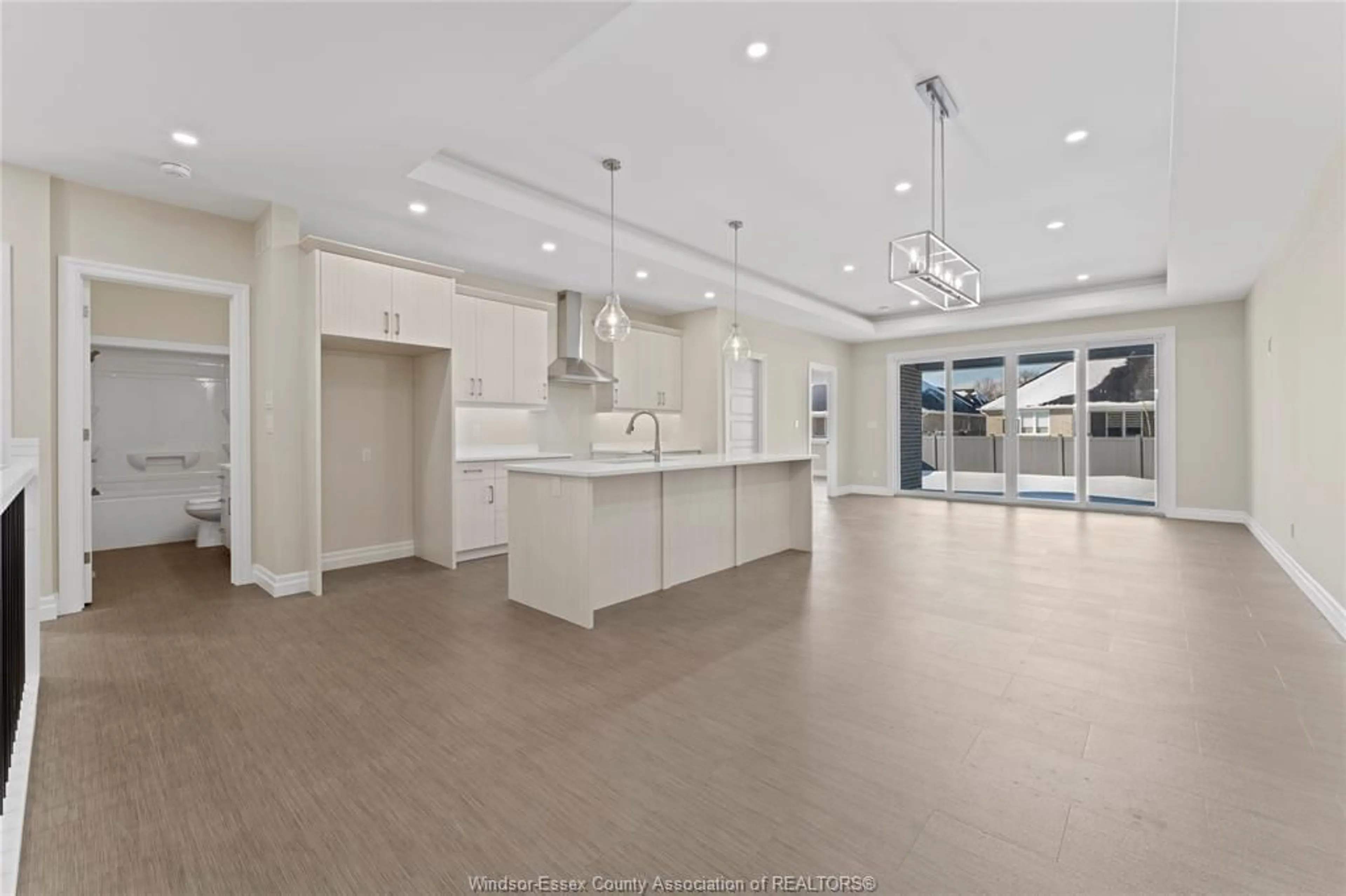 Open concept kitchen, ceramic/tile floor for 62 REDWOOD Ave, Cottam Ontario N0R 1B0