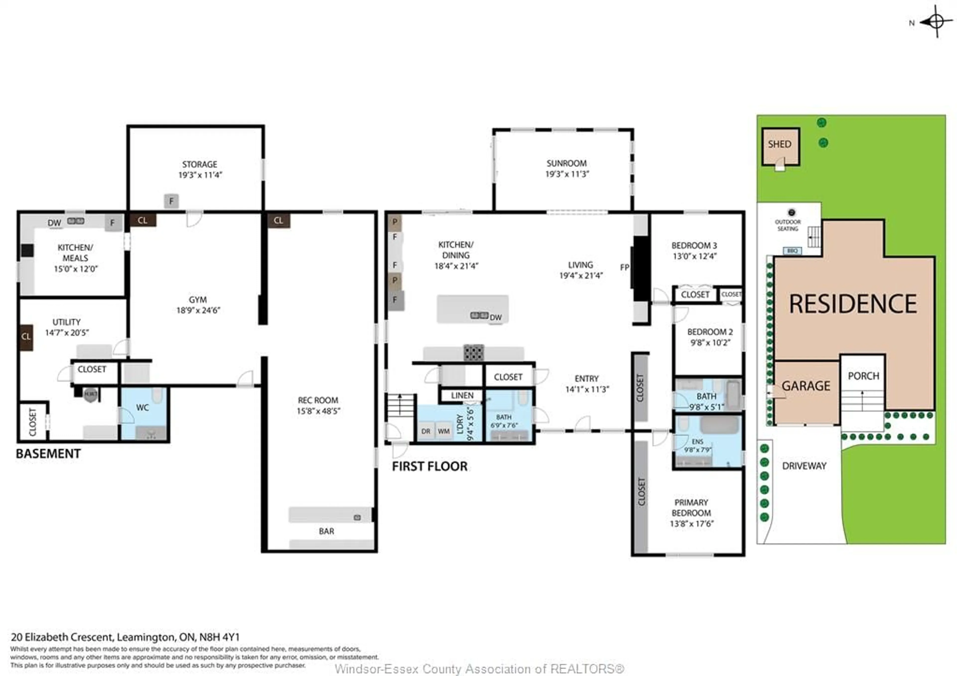 Floor plan for 20 Elizabeth Cres, Leamington Ontario N8H 4Y1