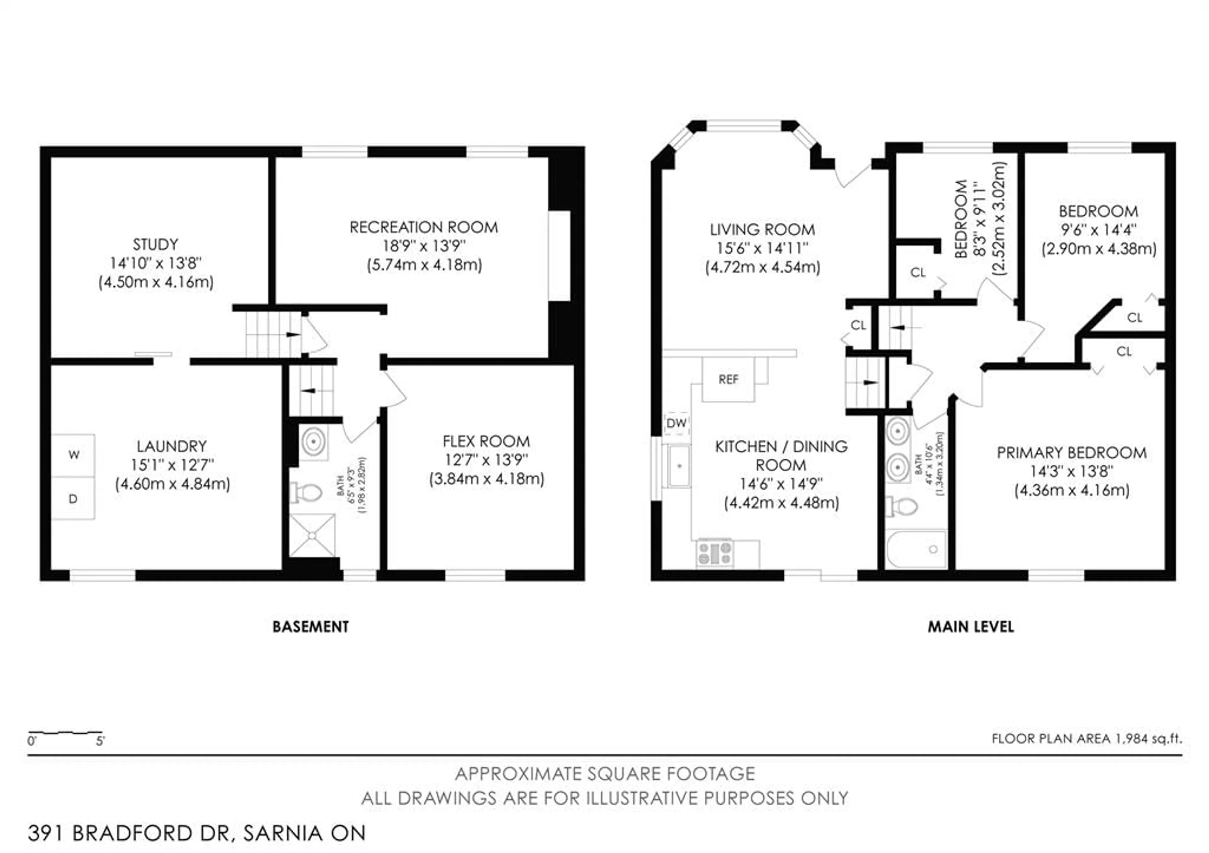 Floor plan for 391 Bradford Dr, Sarnia Ontario N7S 5R4