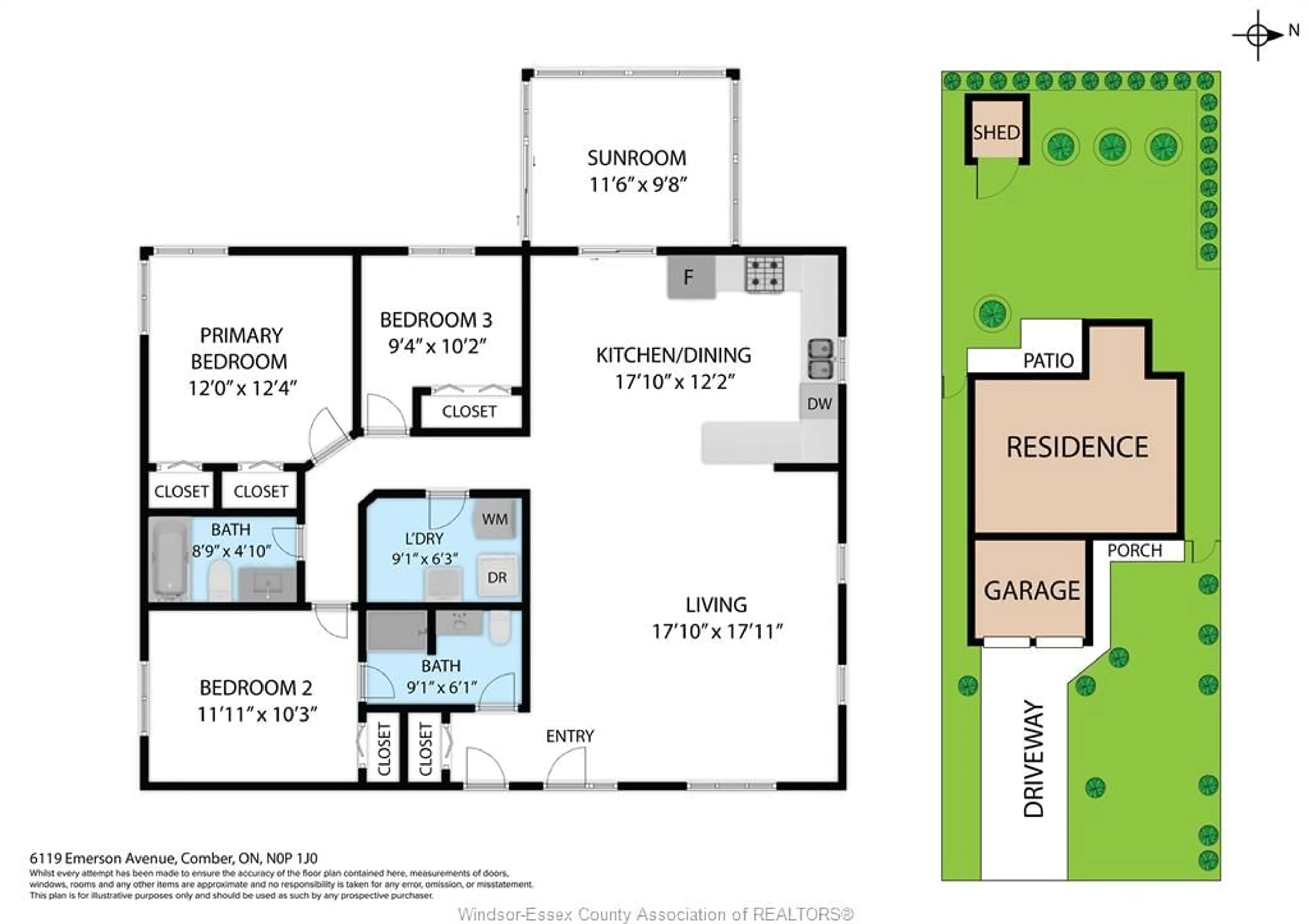 Floor plan for 6119 Emerson Ave, Comber Ontario N0P 1J0