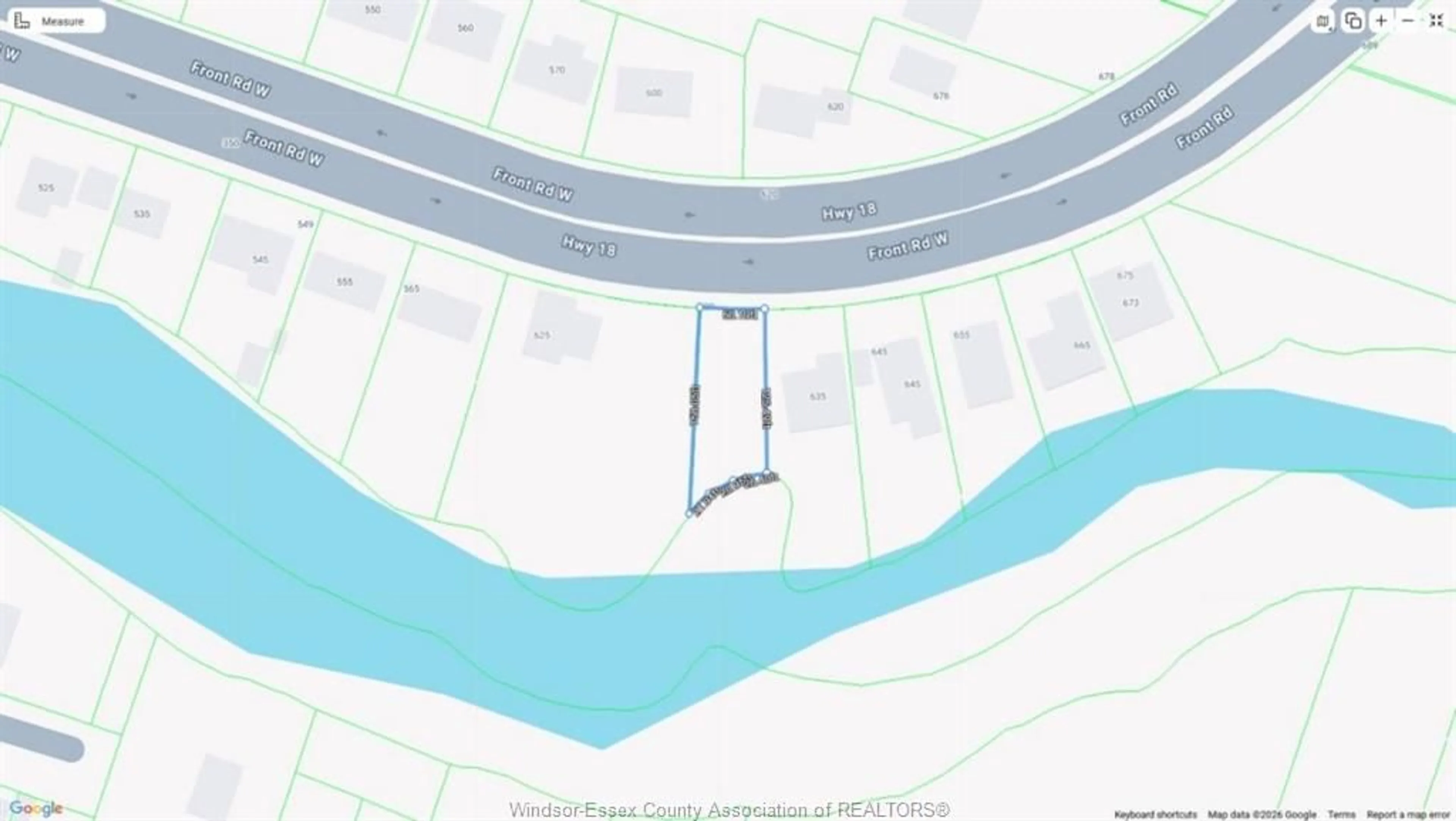 Picture of a map for 629 FRONT Rd, LaSalle Ontario N9J 1A5