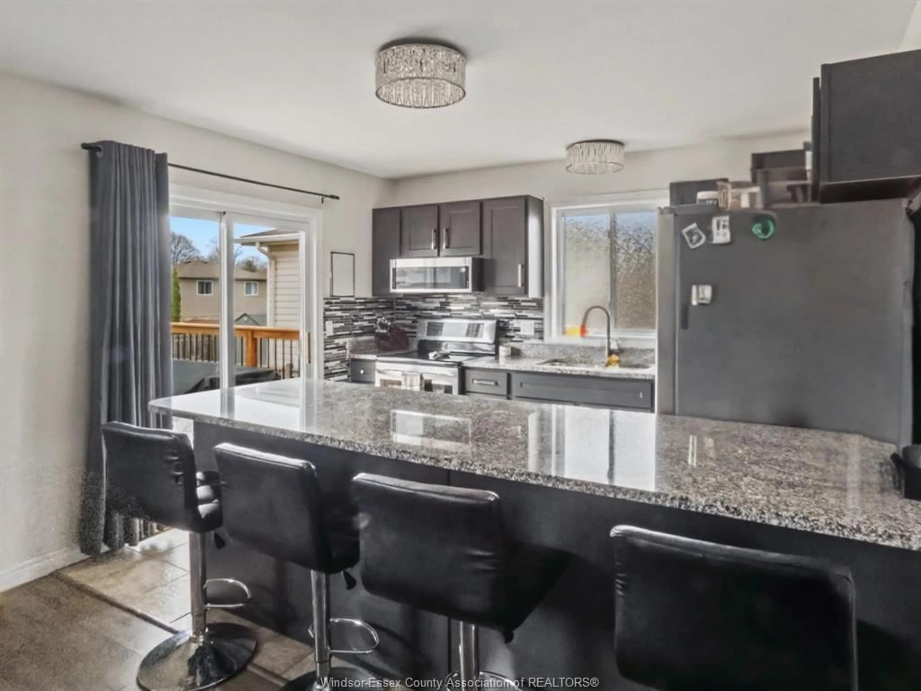 Open concept kitchen, ceramic/tile floor for 2120 CURRY Ave, Windsor Ontario N9B 3X9