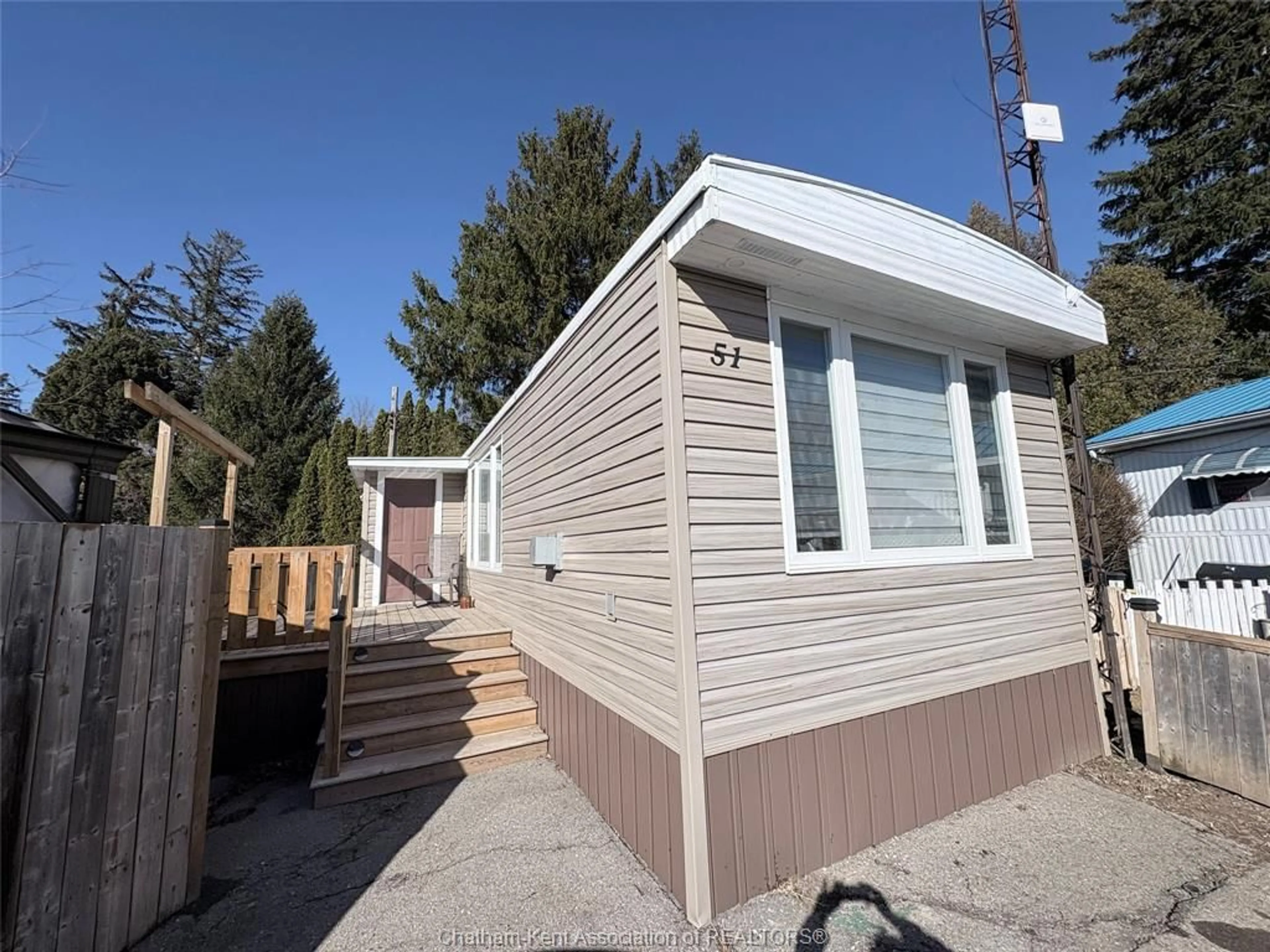 Home with vinyl exterior material, street for 9480 LONGWOODS Rd #51, Chatham-Kent Ontario N7M 5J7