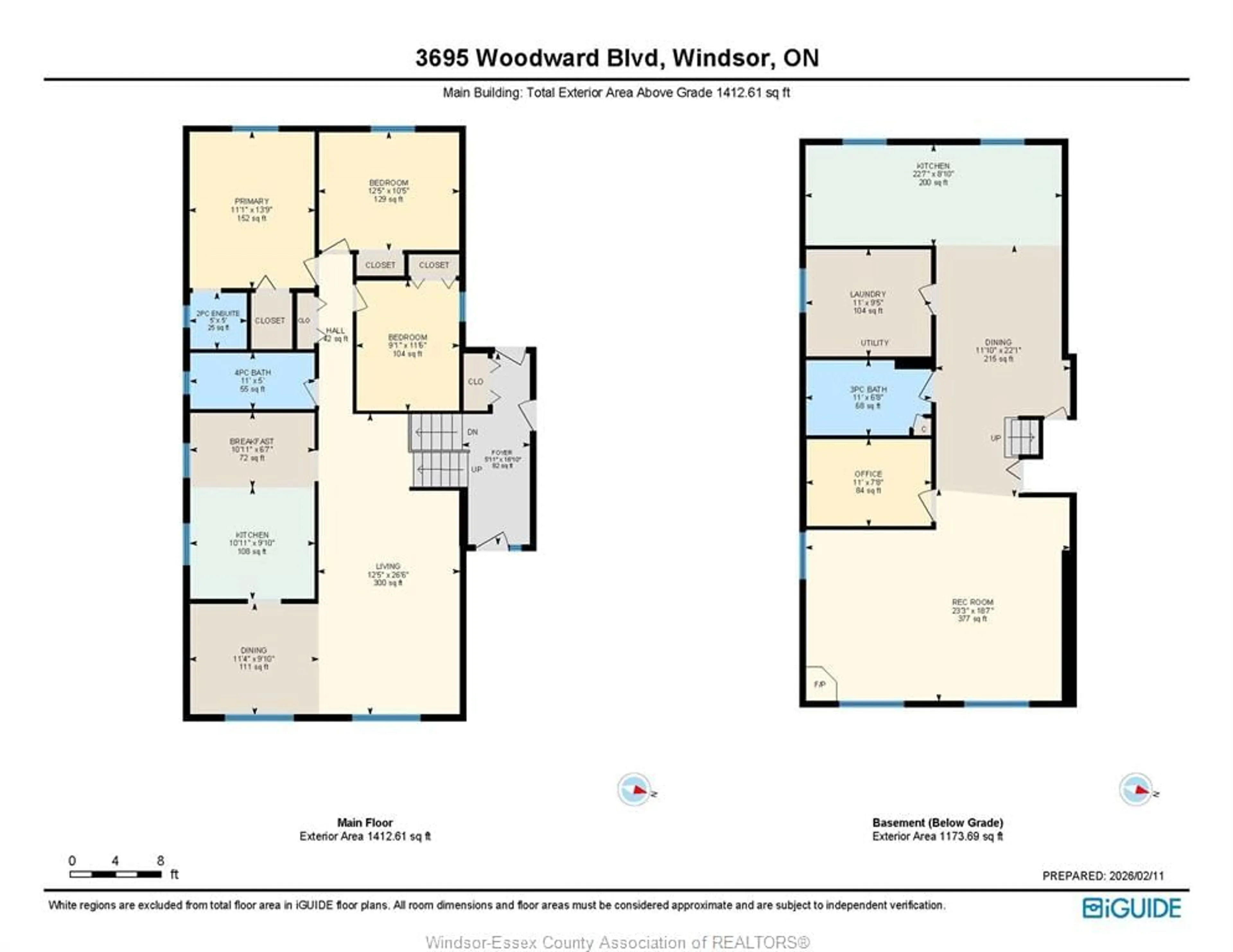 Floor plan for 3695 WOODWARD Blvd, Windsor Ontario N8W 5G7