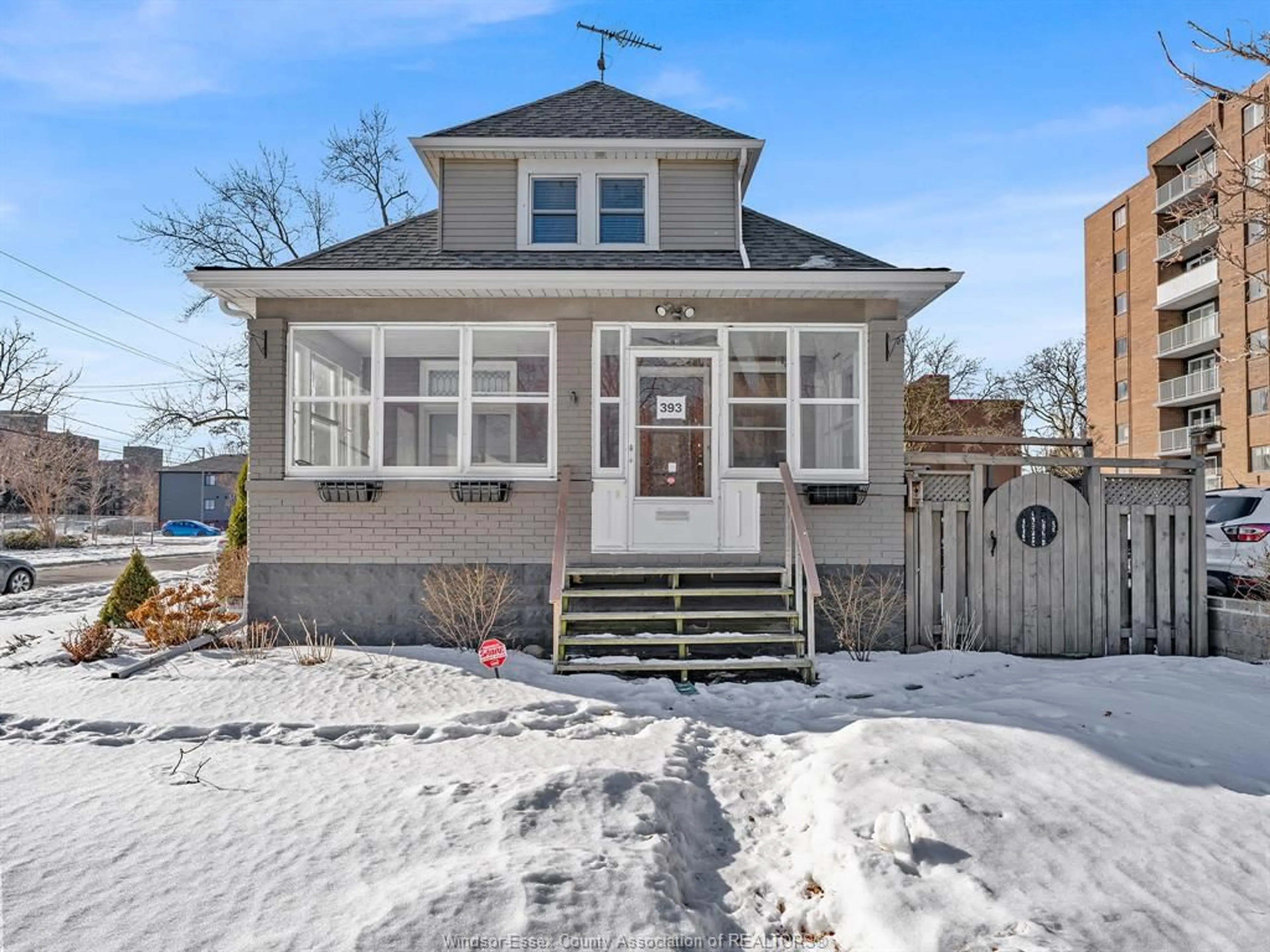 Home with brick exterior material, street for 393 DETROIT St, Windsor Ontario N9C 2P4