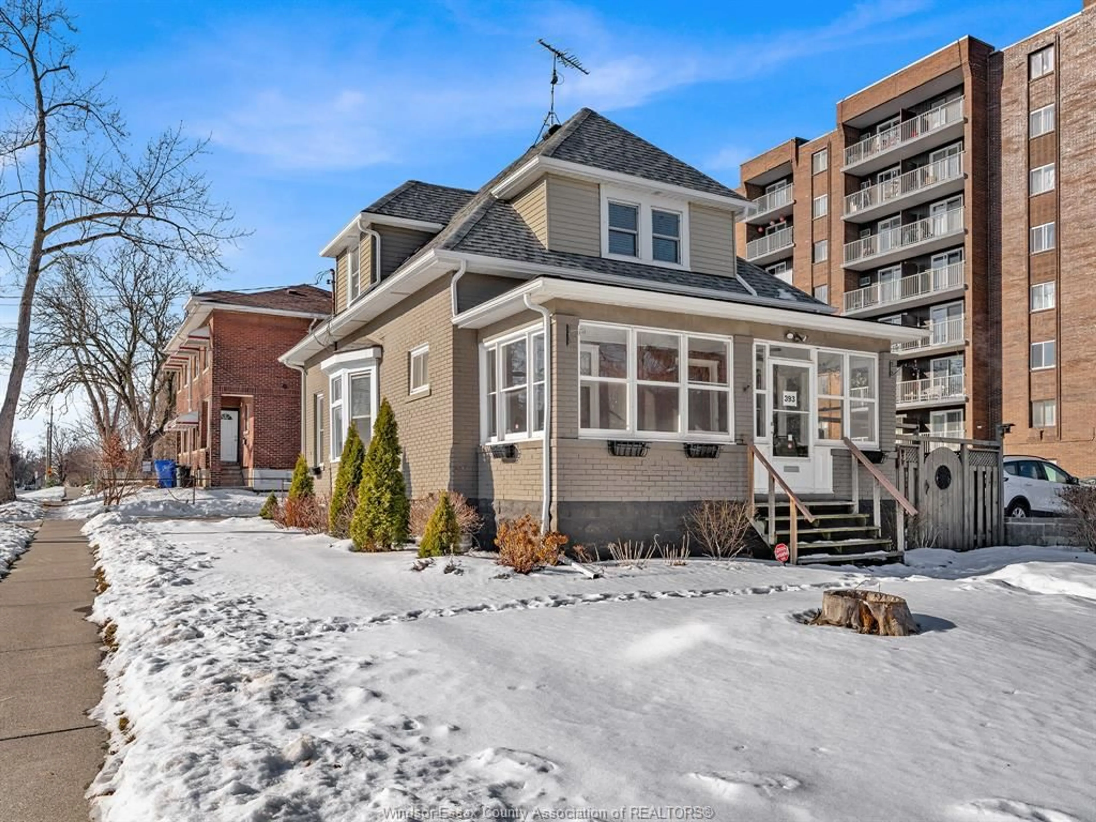 Home with brick exterior material, street for 393 DETROIT St, Windsor Ontario N9C 2P4