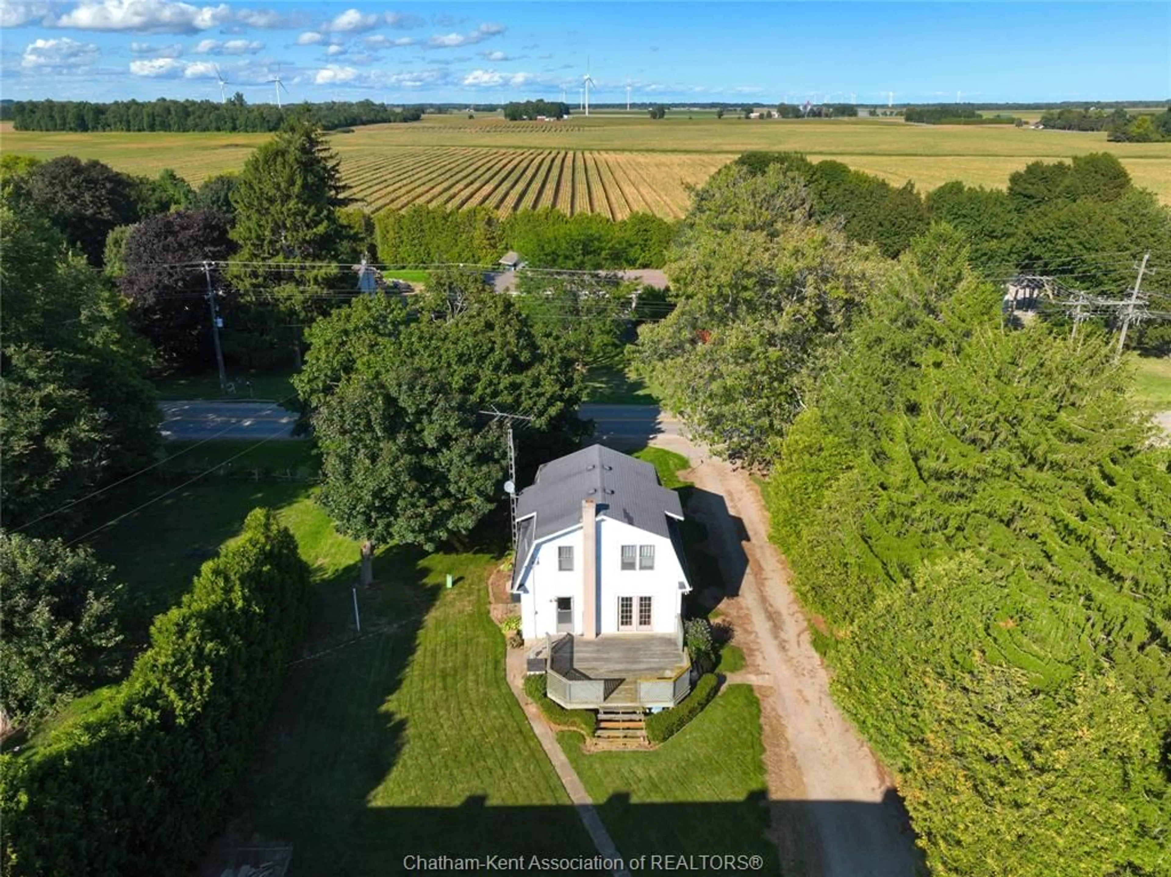 A pic from outside/outdoor area/front of a property/back of a property/a pic from drone, unknown for 18784 Erieau Rd, Blenheim Ontario N0P 1A0