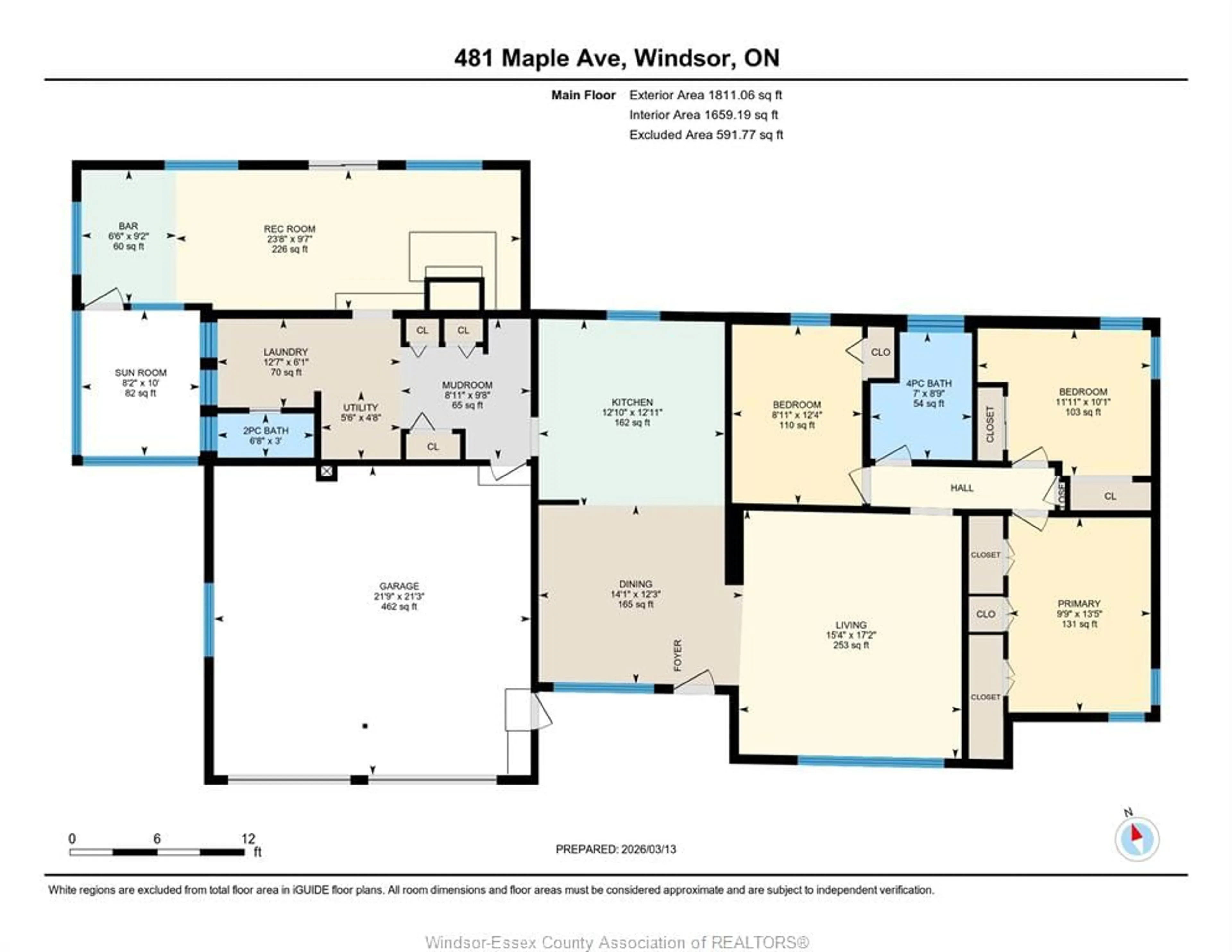Floor plan for 481 MAPLE Ave, LaSalle Ontario N9J 1E3