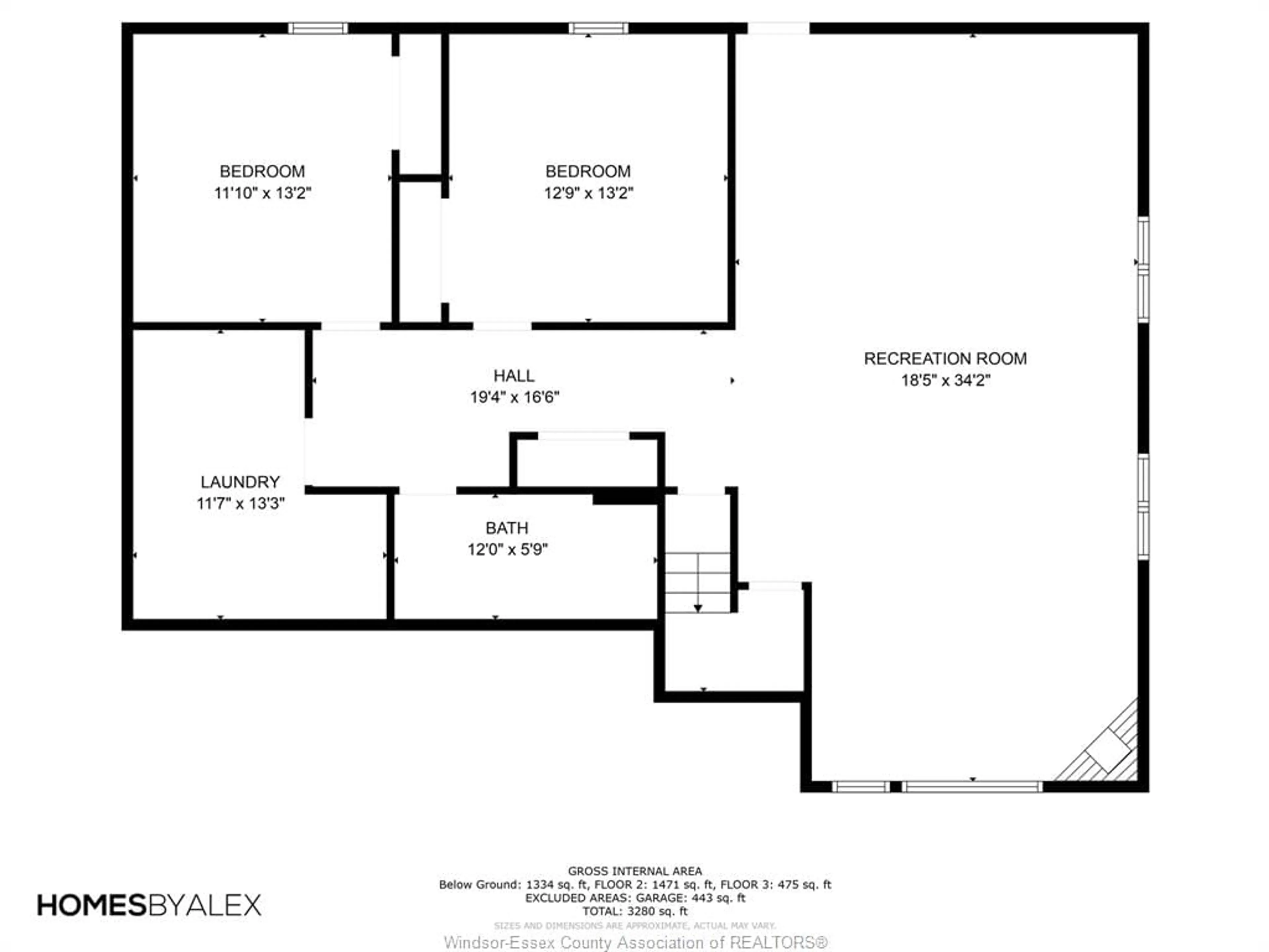 Floor plan for 655 RIVER Ave, LaSalle Ontario N9J 1A3