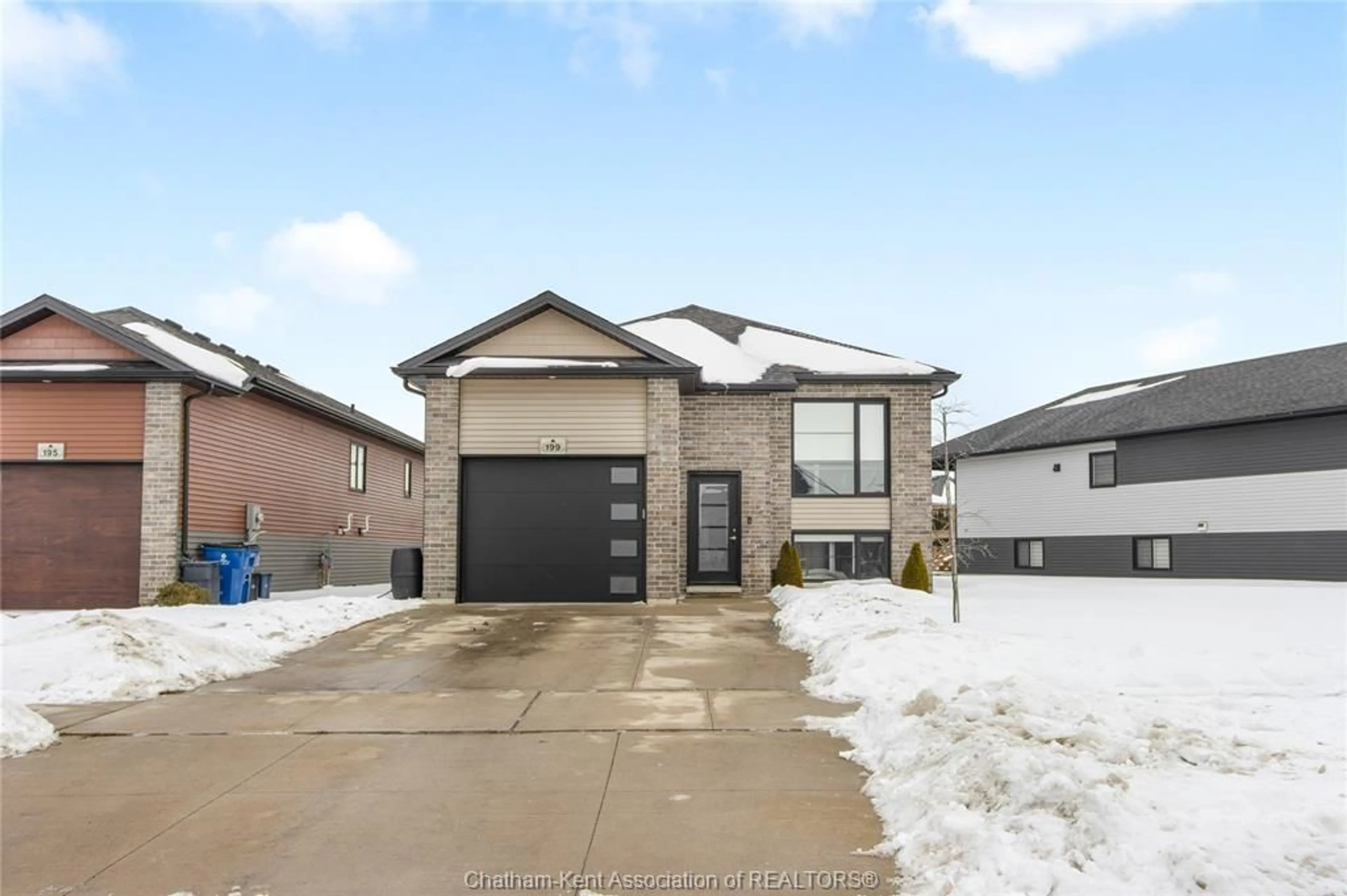 Home with brick exterior material, street for 199 MOONSTONE Cres, Chatham Ontario N7M 0S1