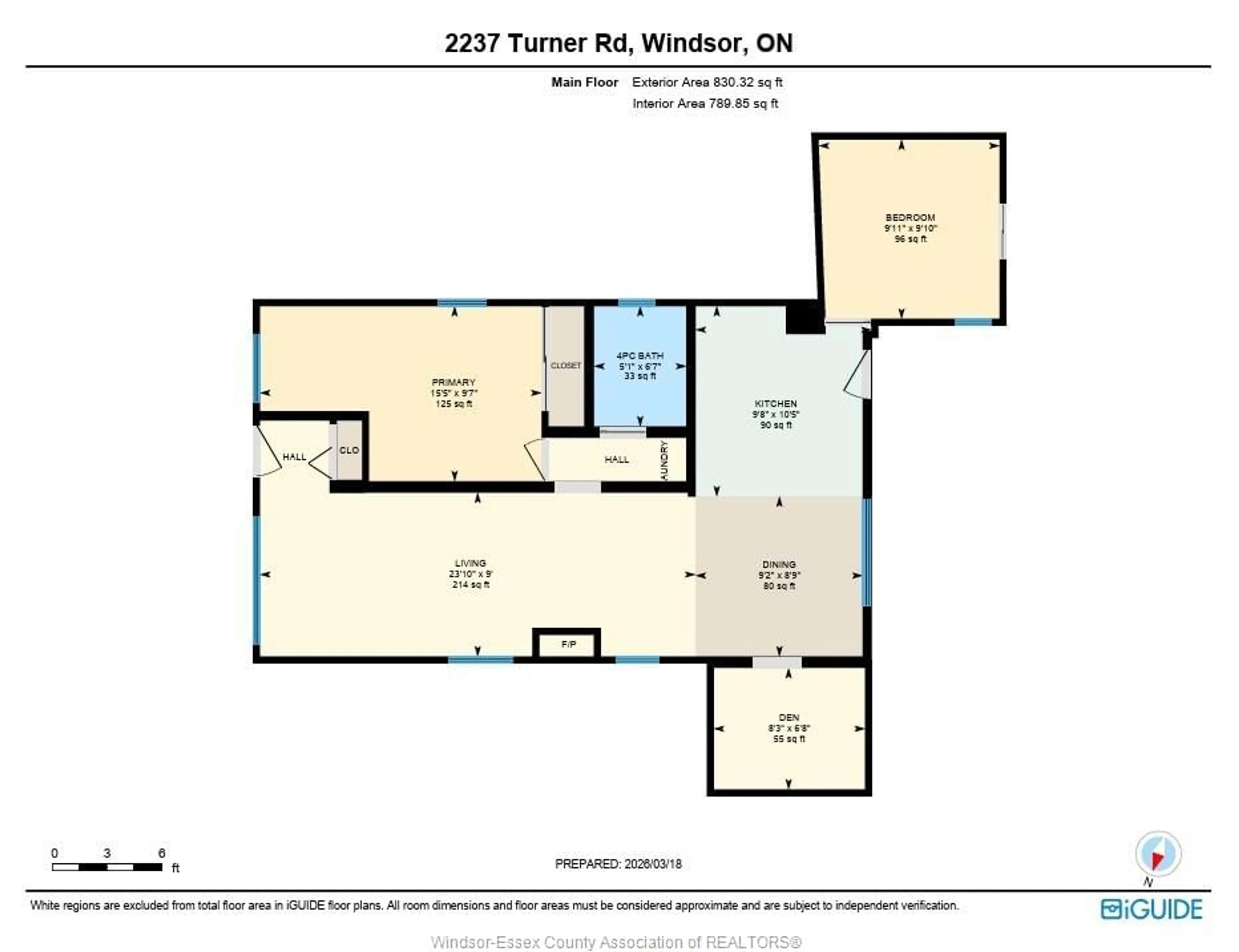 Floor plan for 2237 TURNER, Windsor Ontario N8W 3K4