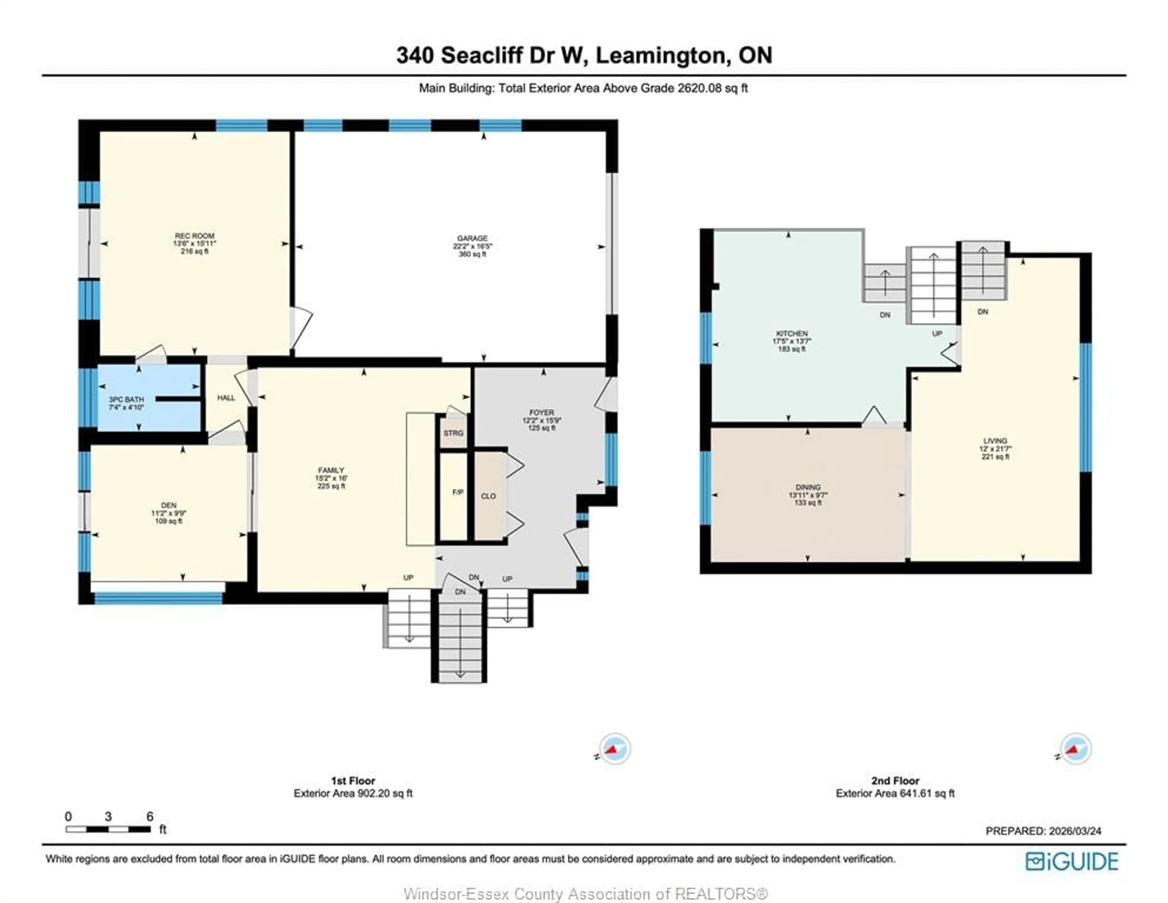 Floor plan for 340 SEACLIFF Dr, Leamington Ontario N8H 4E1