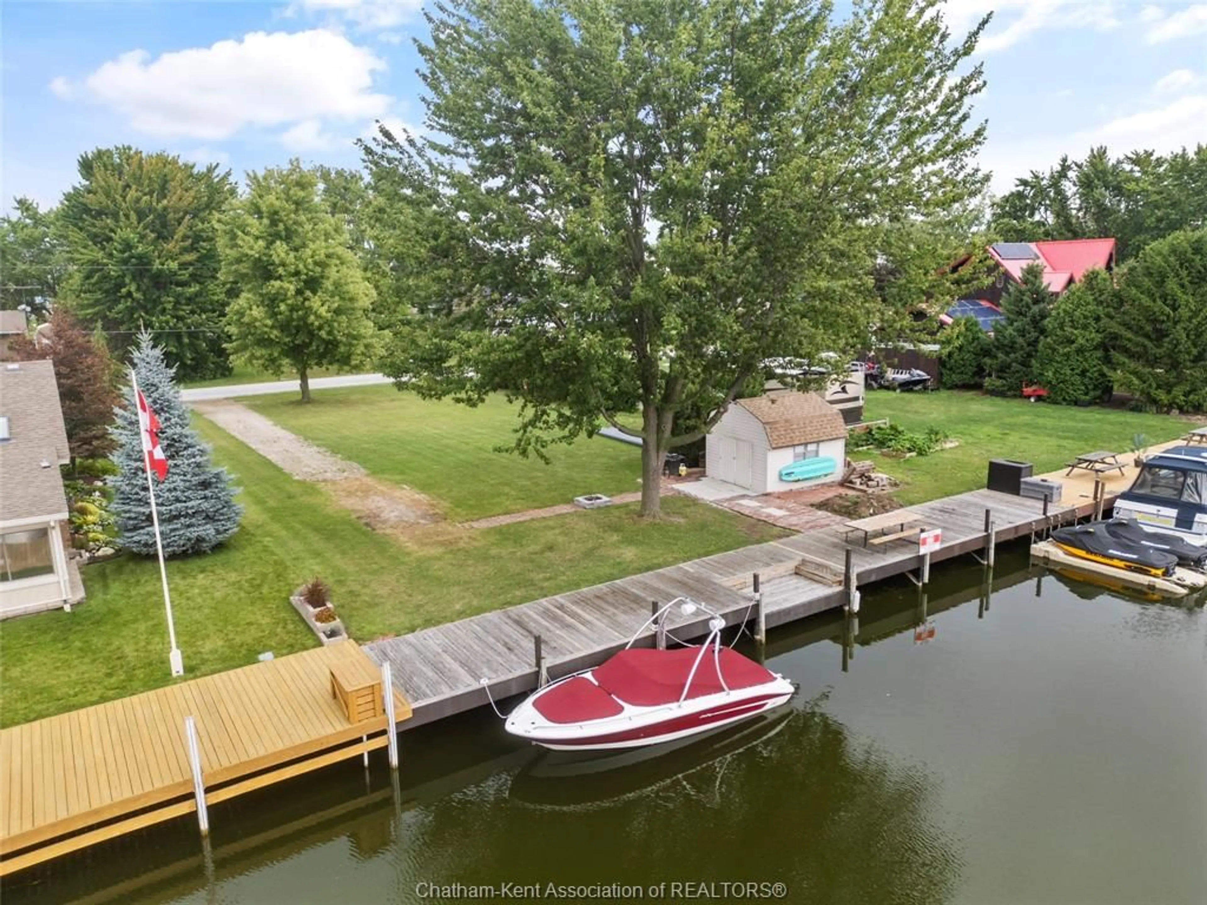 A pic from outside/outdoor area/front of a property/back of a property/a pic from drone, water/lake/river/ocean view for 19155 Light Cove Ave, Lighthouse Cove Ontario N0P 2L0