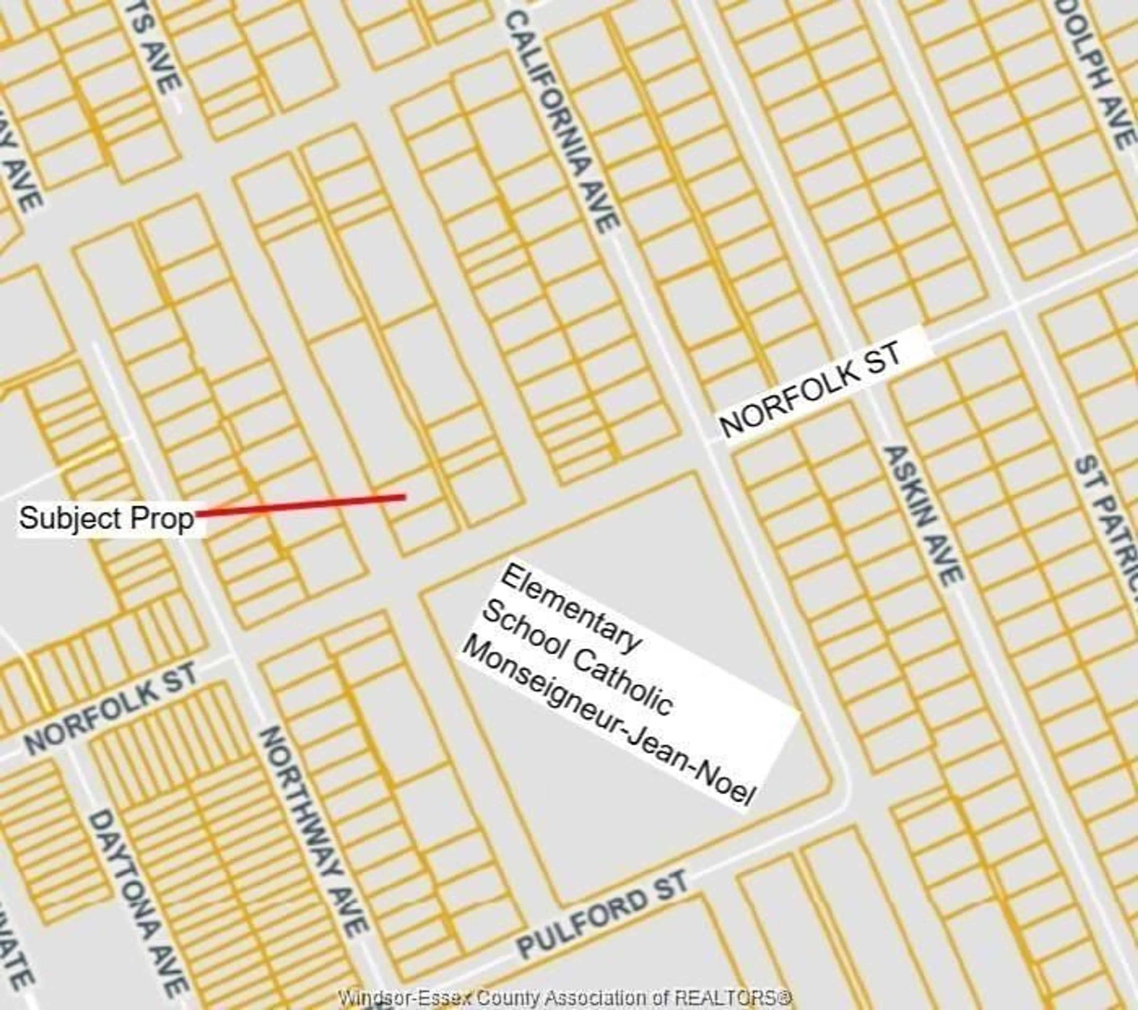 Picture of a map for V/L BETTS, Windsor Ontario N9E 2K5