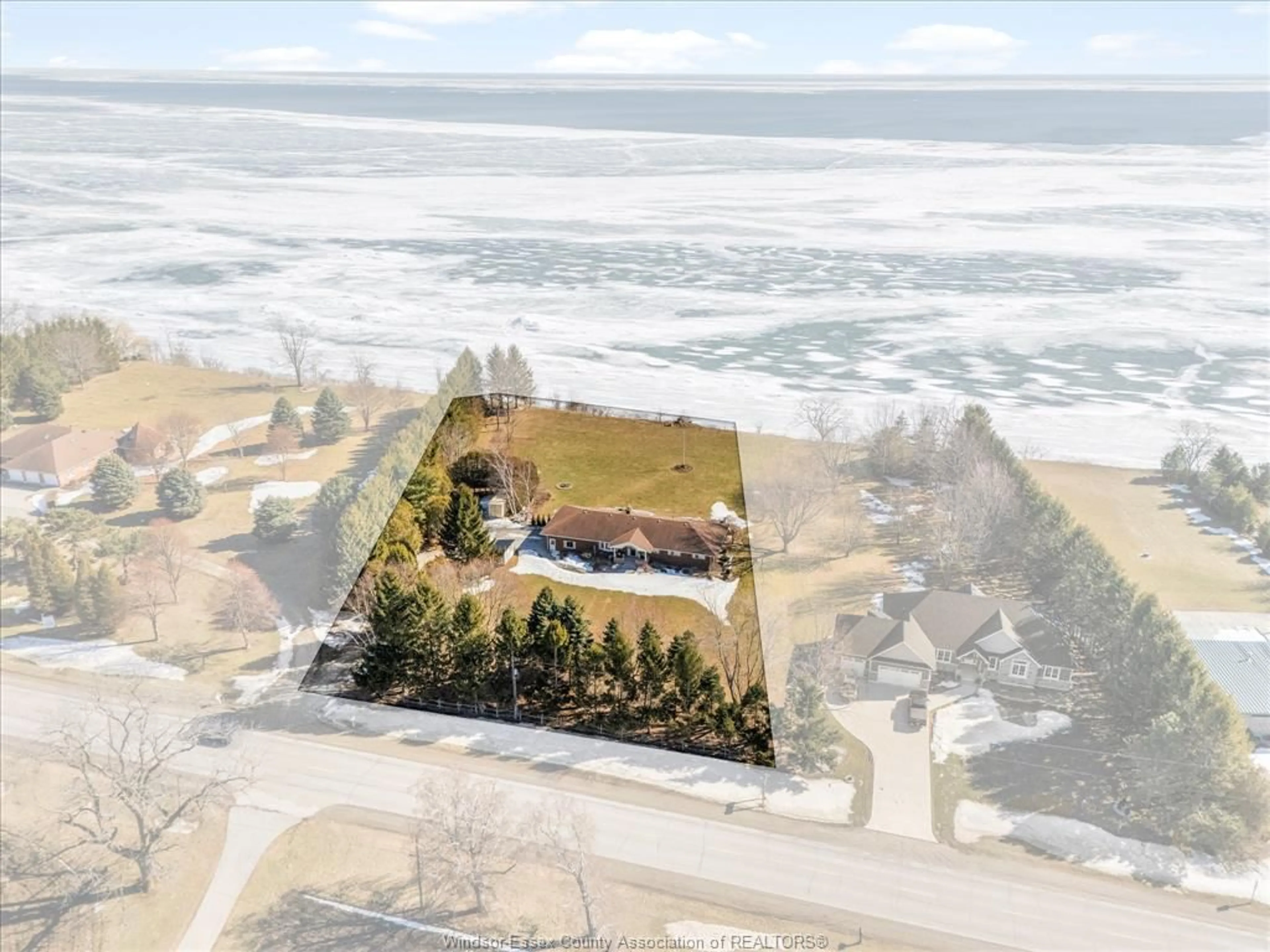 A pic from outside/outdoor area/front of a property/back of a property/a pic from drone, water/lake/river/ocean view for 7150 Talbot Trail, Blenheim Ontario N0P 1A0