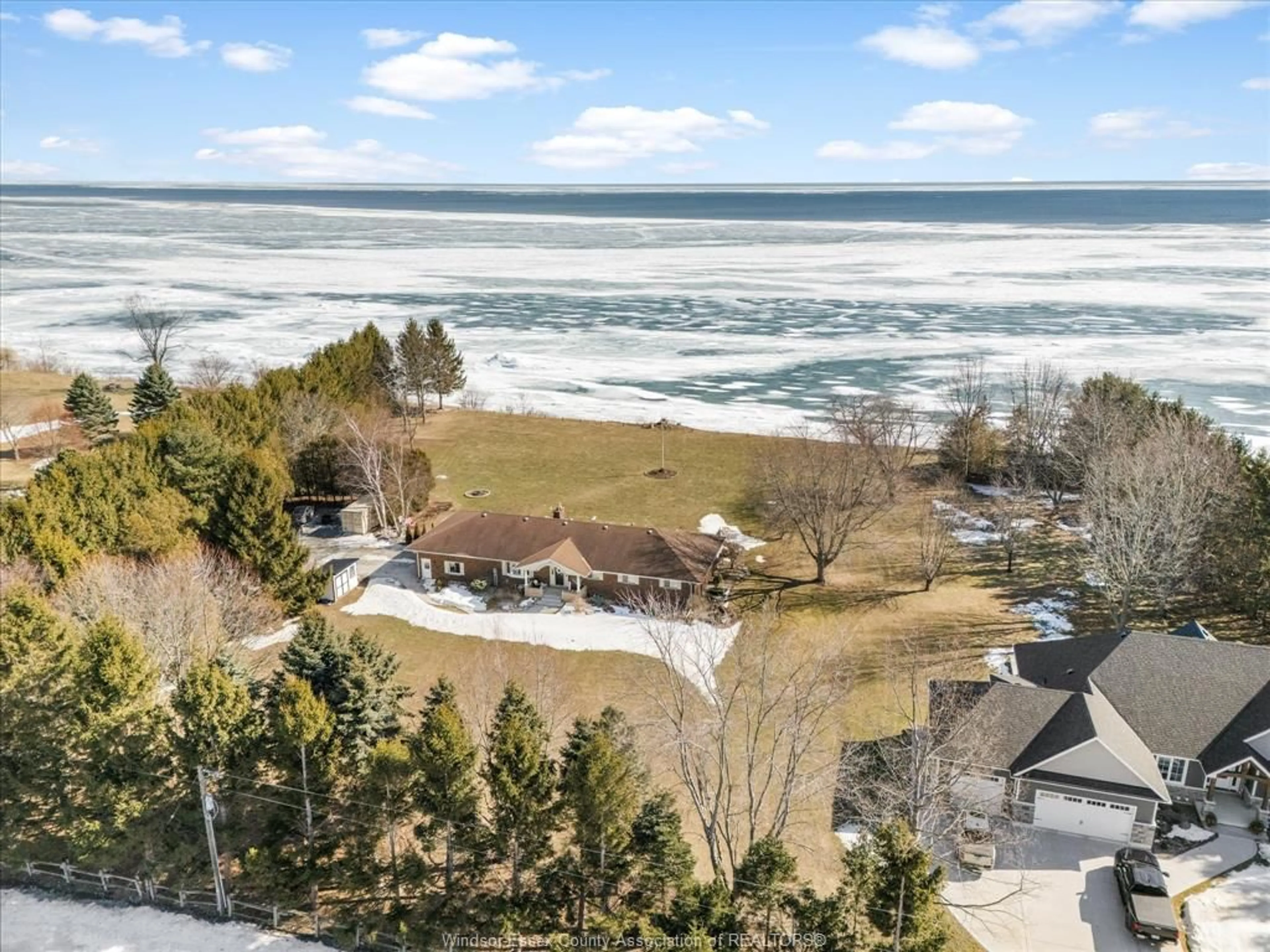 A pic from outside/outdoor area/front of a property/back of a property/a pic from drone, water/lake/river/ocean view for 7150 Talbot Trail, Blenheim Ontario N0P 1A0