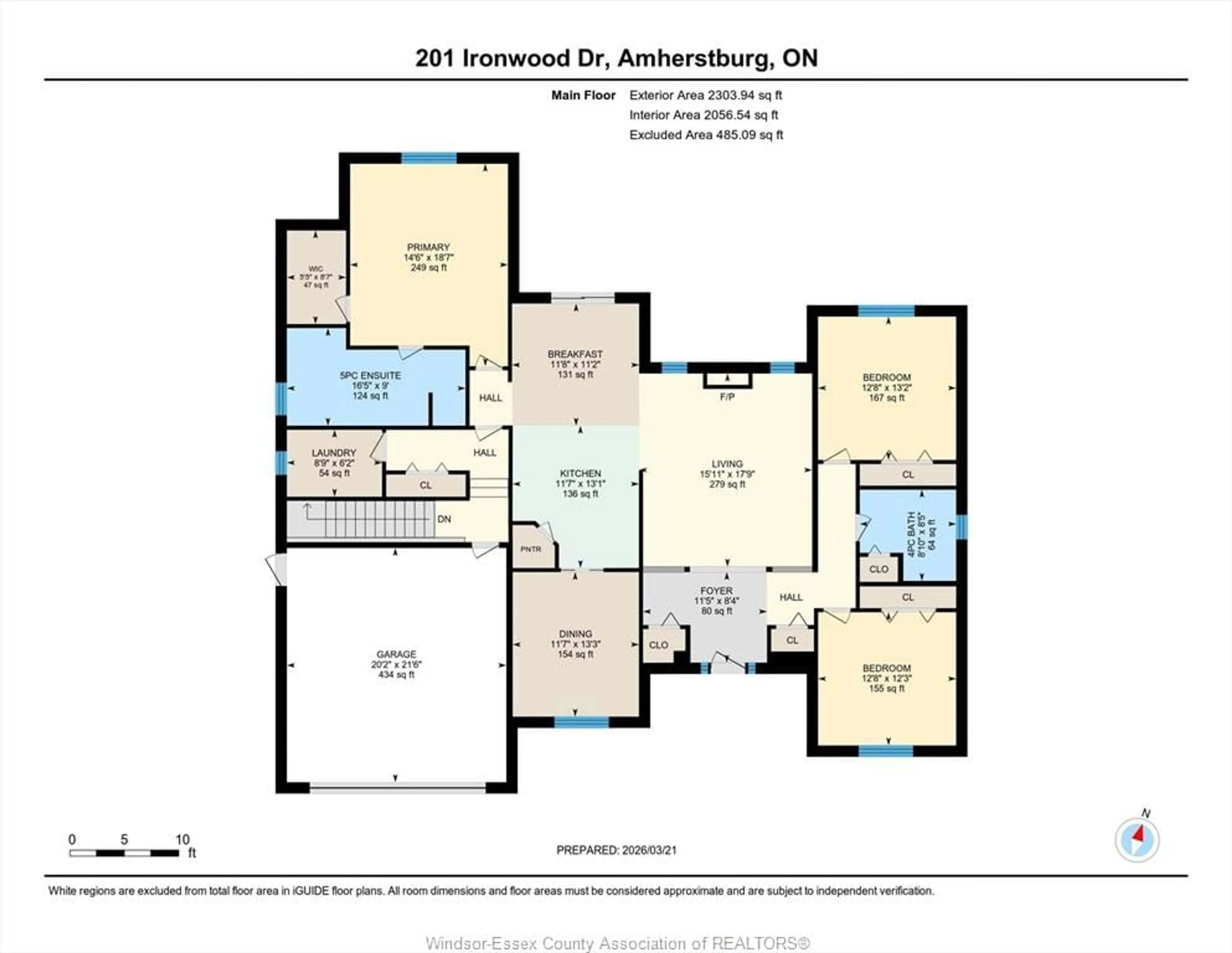 Floor plan for 201 IRONWOOD Dr, Amherstburg Ontario N9V 3R3
