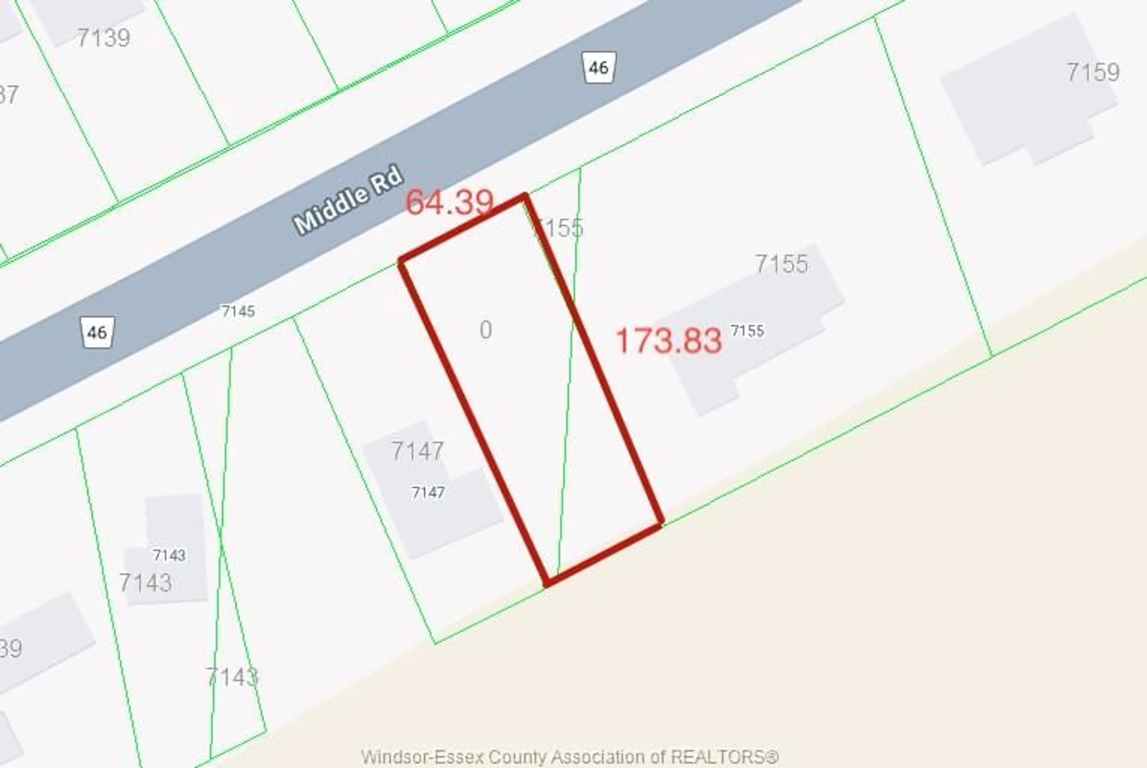 Picture of a map for V/L COUNTY RD 46, Lakeshore Ontario N0P 1J0