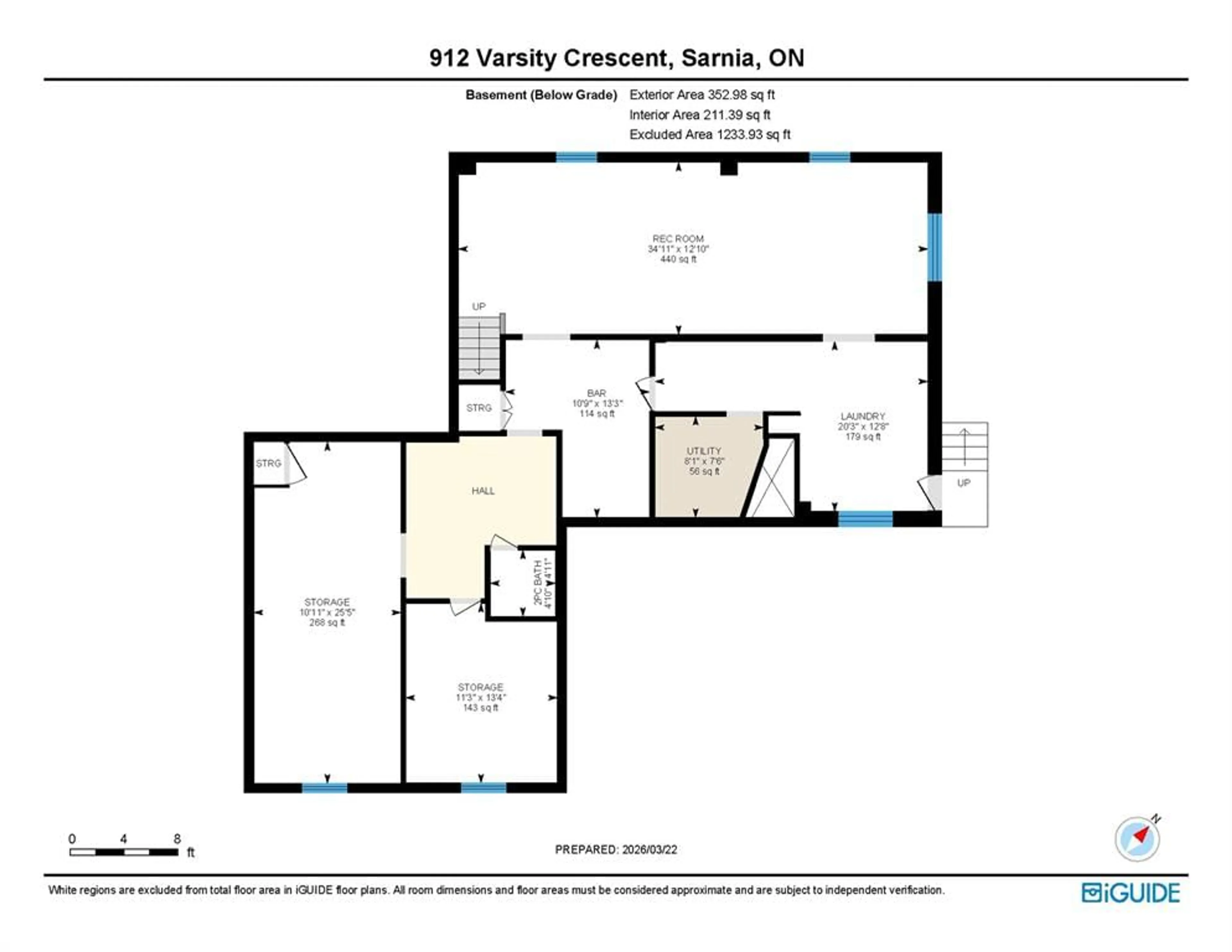 Floor plan for 912 VARSITY Cres, Sarnia Ontario N7S 4W2
