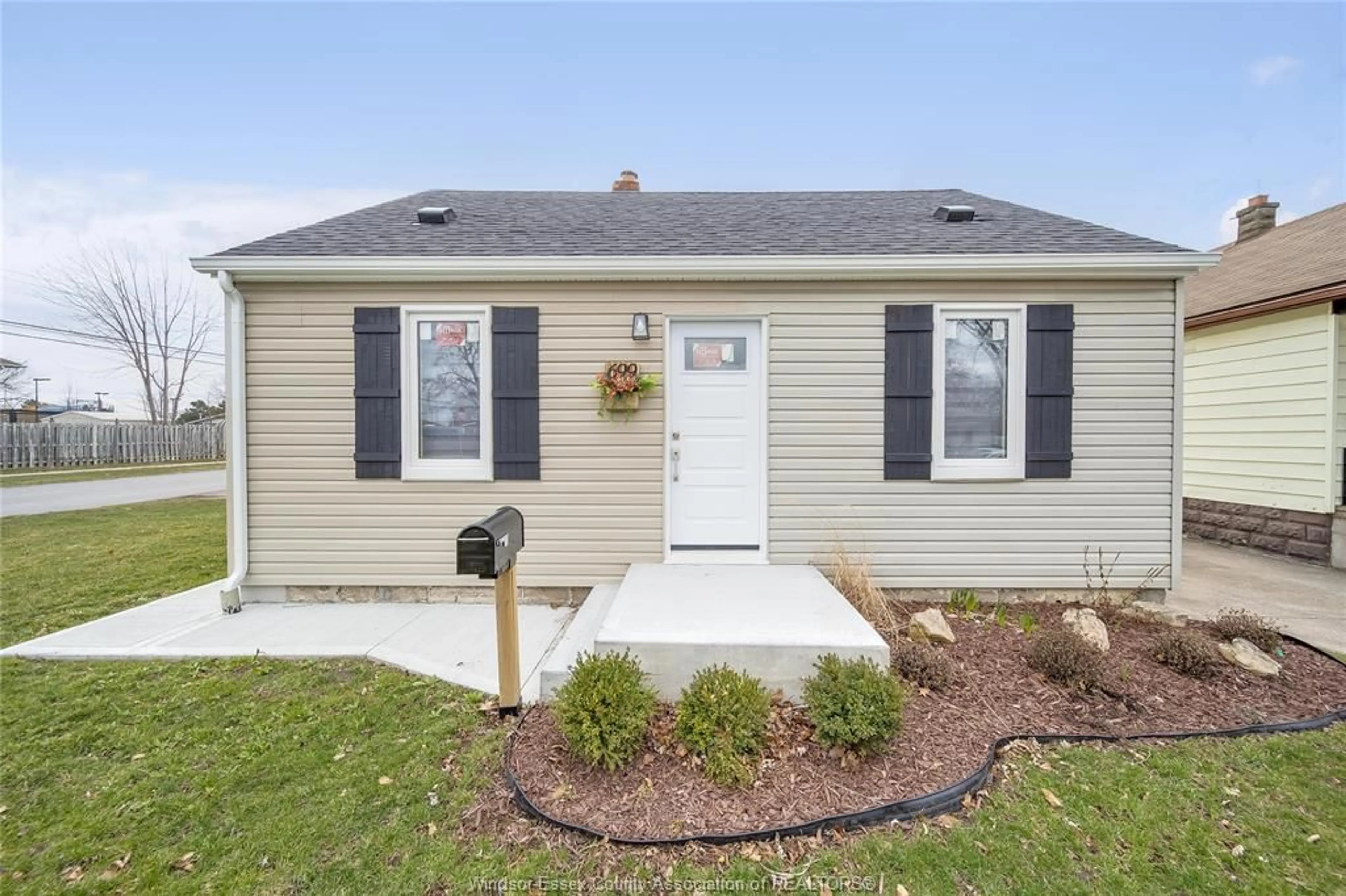Home with vinyl exterior material, street for 699 ALEXANDRINE St, Windsor Ontario N8X 3C1