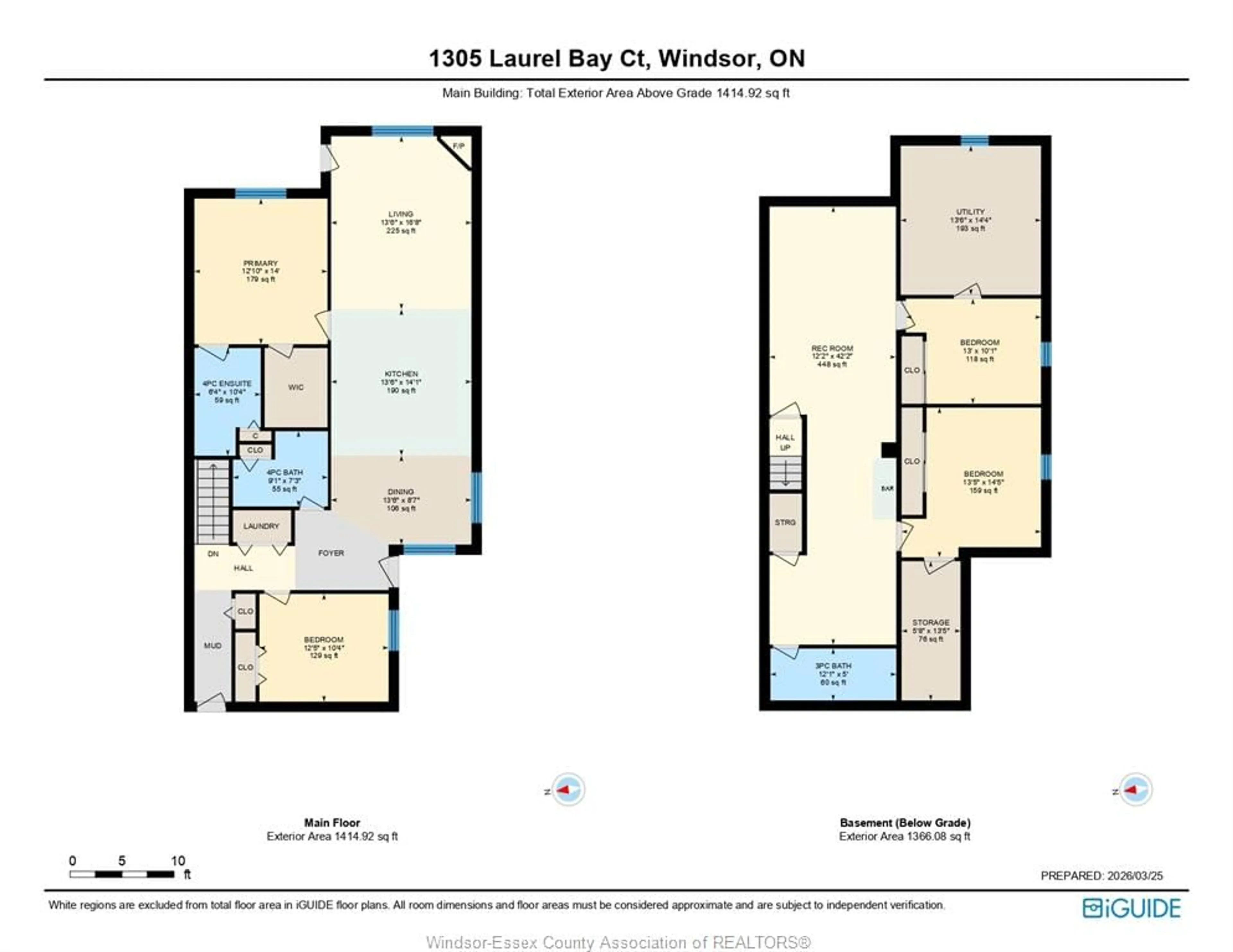 Floor plan for 1305 Laurel Bay Court, Windsor Ontario N8P 1M9