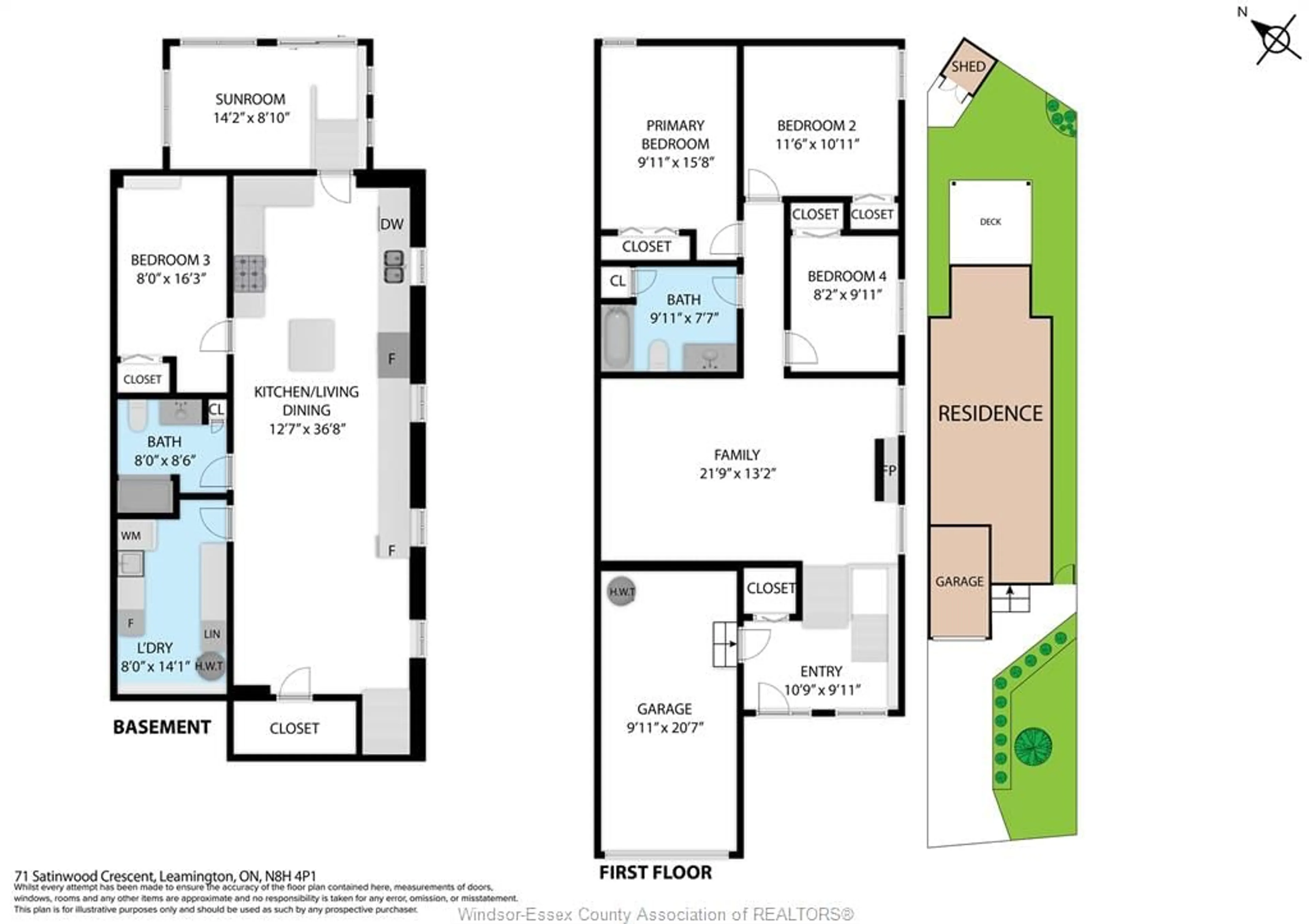 Floor plan for 71 Satinwood Cres, Leamington Ontario N8H 4P1
