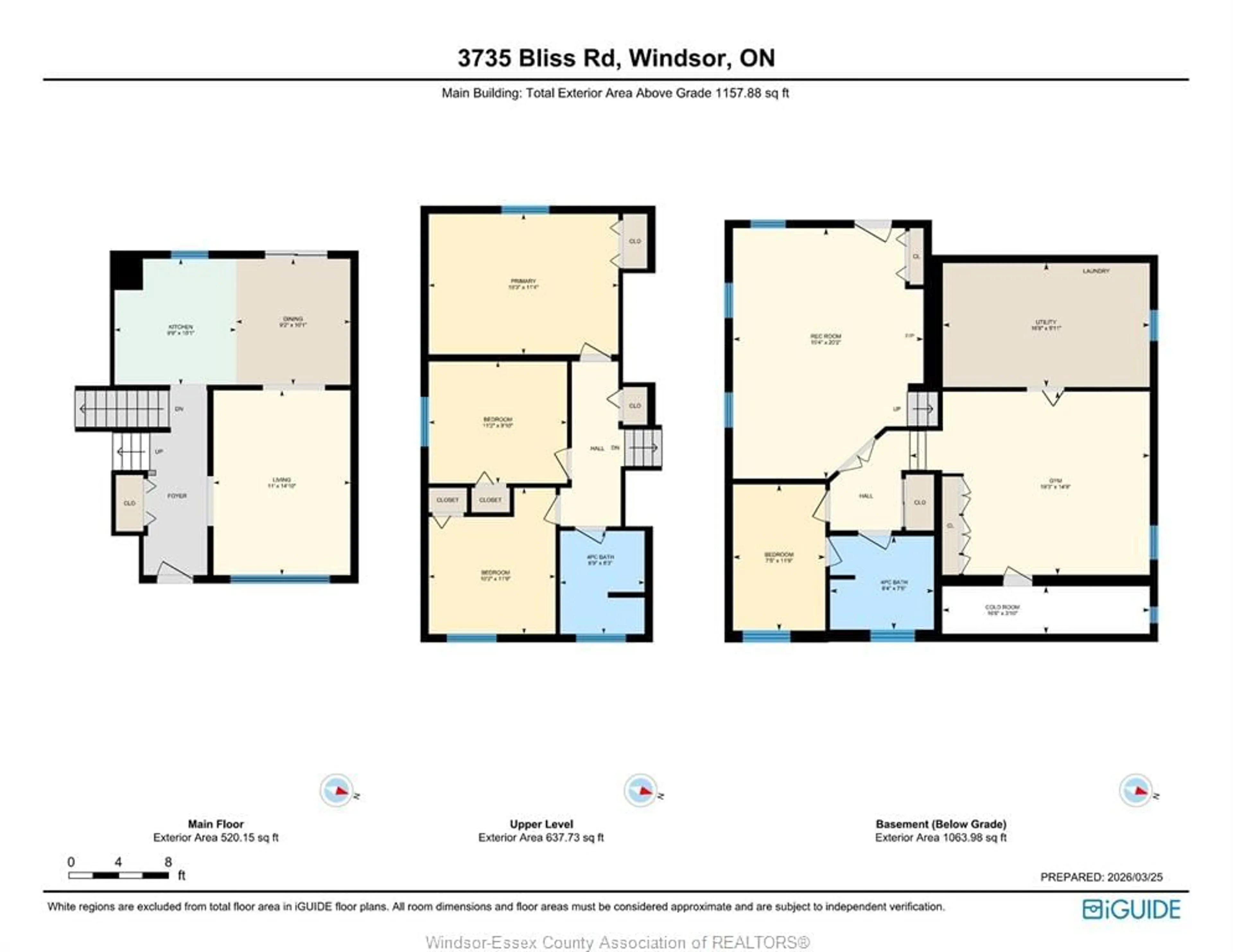 Floor plan for 3735 BLISS, Windsor Ontario N8W 3C3
