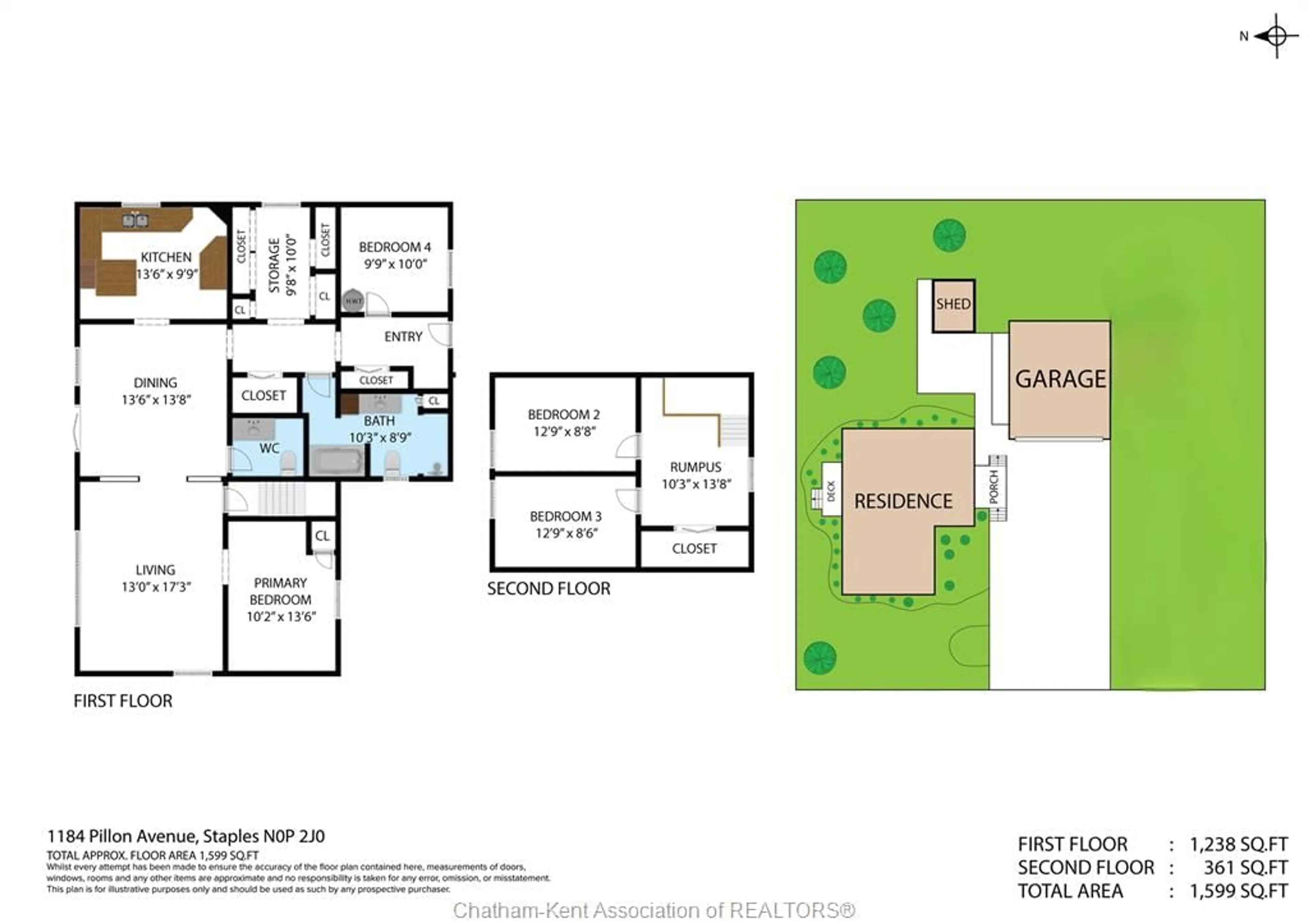 Floor plan for 1184 PILLON Ave, Staples Ontario N0P 2J0