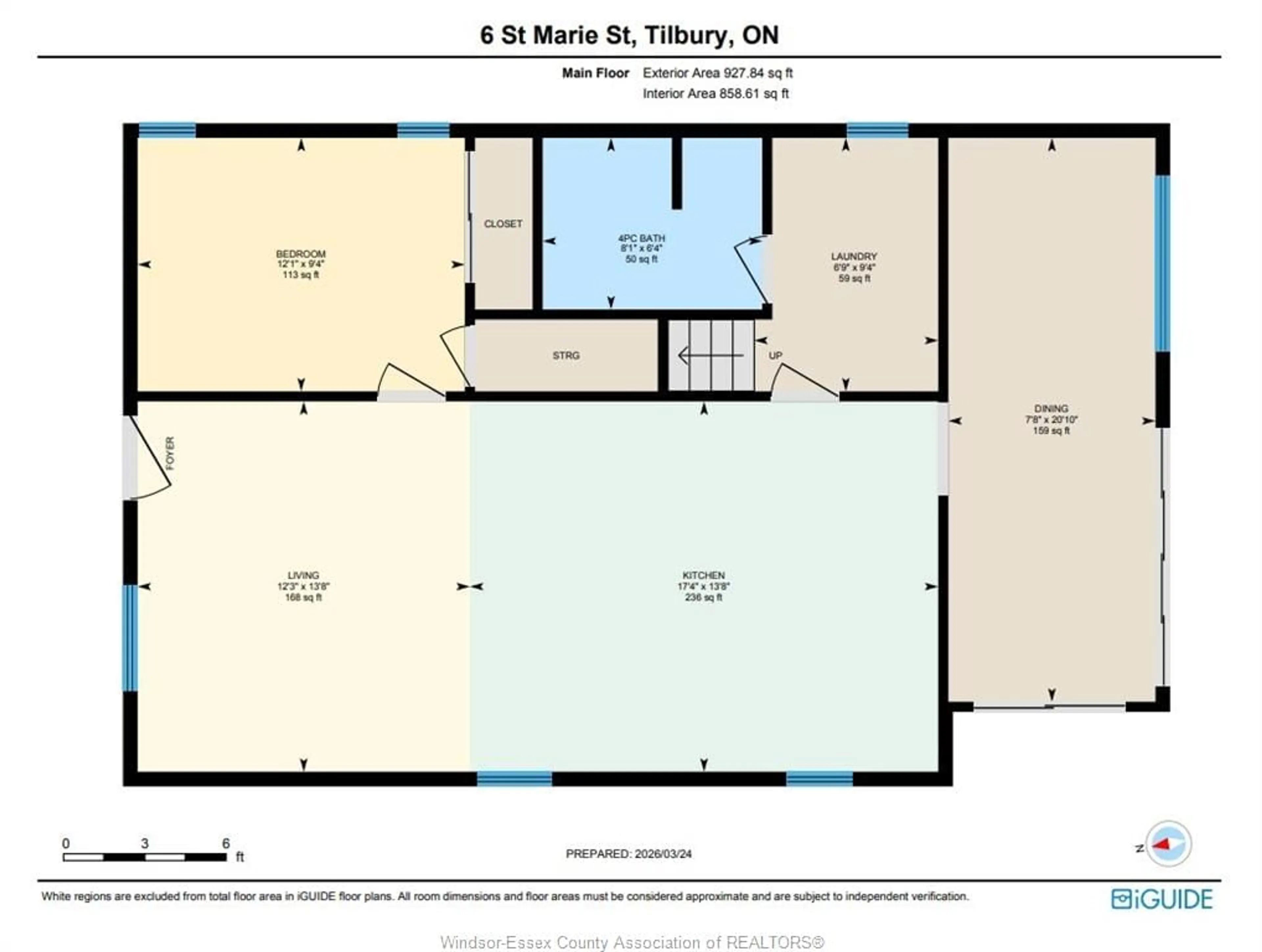 Floor plan for 6 St Marie St, Tilbury Ontario N0P 2L0