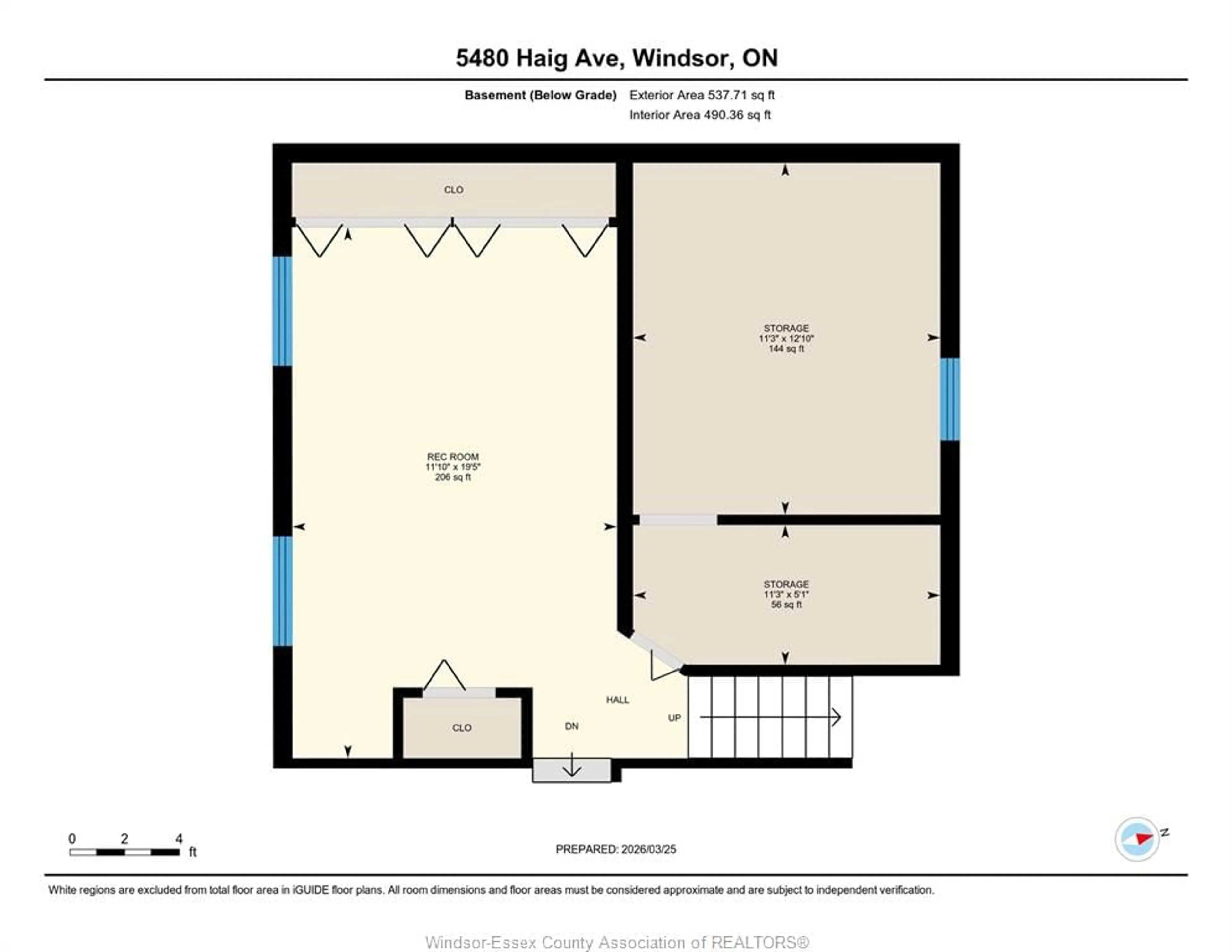 Floor plan for 5480 HAIG Ave, Windsor Ontario N8T 1K9