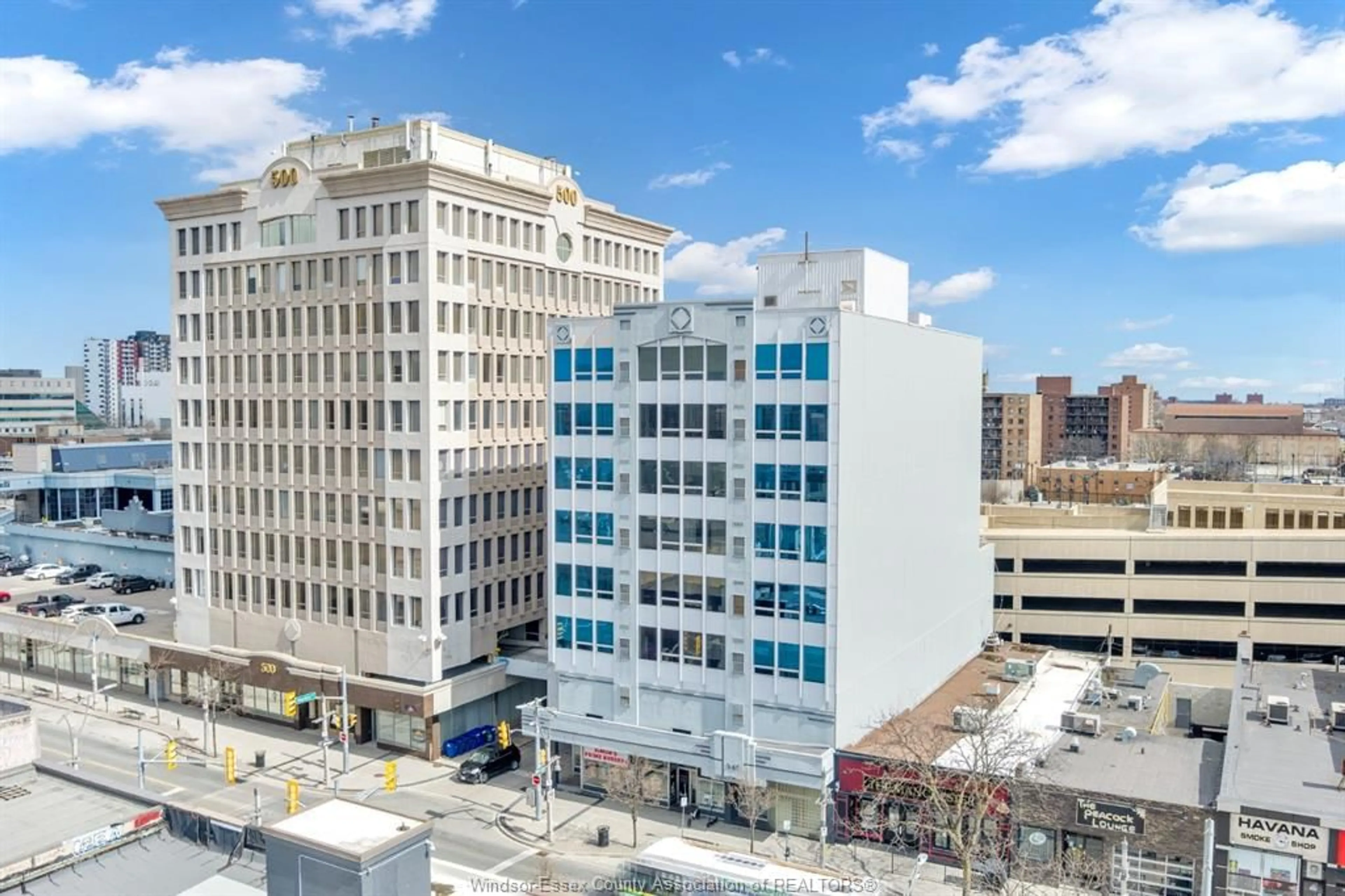 A pic from outside/outdoor area/front of a property/back of a property/a pic from drone, building for 540 OUELLETTE Ave #5D, Windsor Ontario N9A 1B7