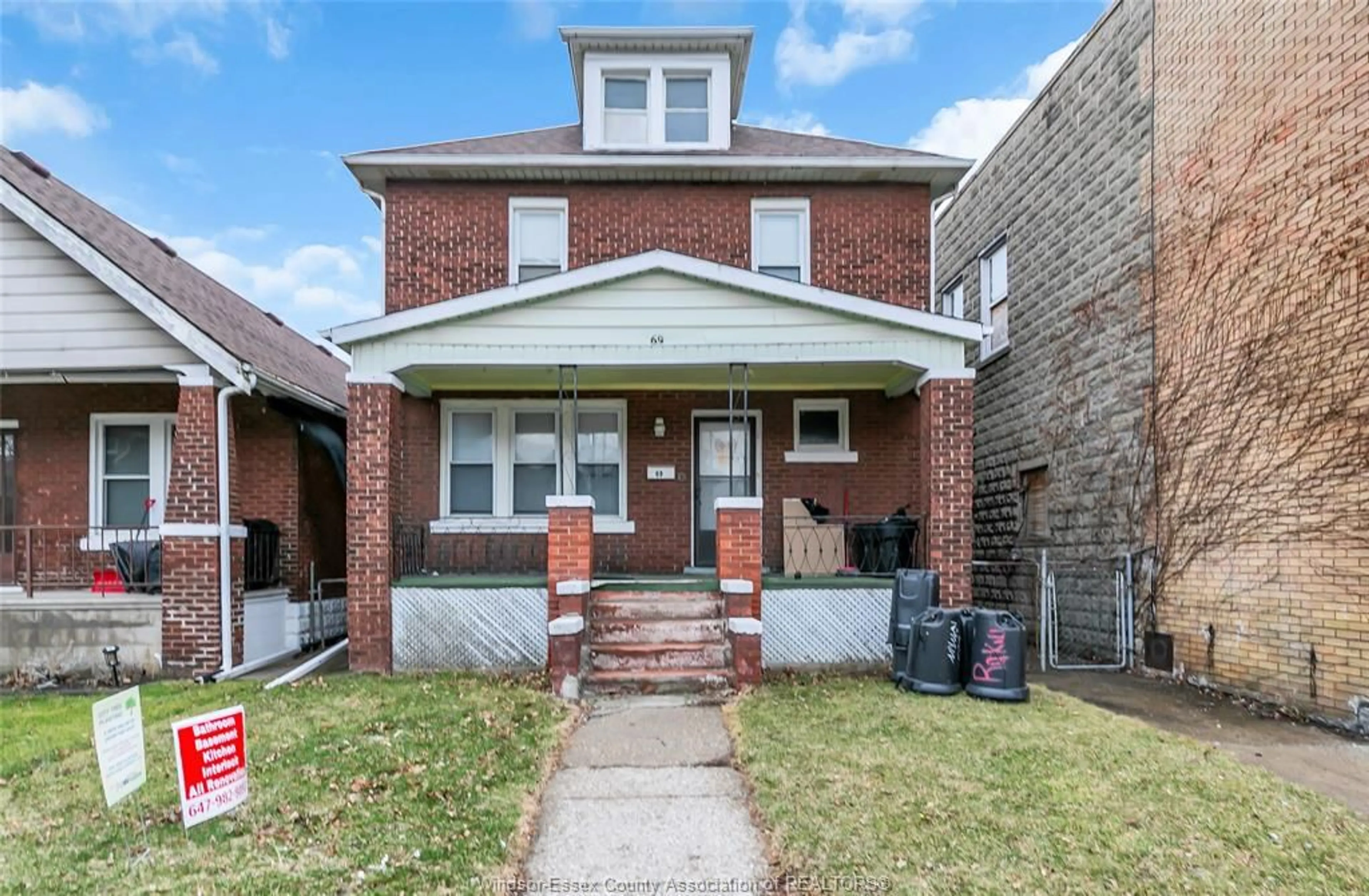 Home with brick exterior material, street for 69 SHEPHERD, Windsor Ontario N8X 2K1