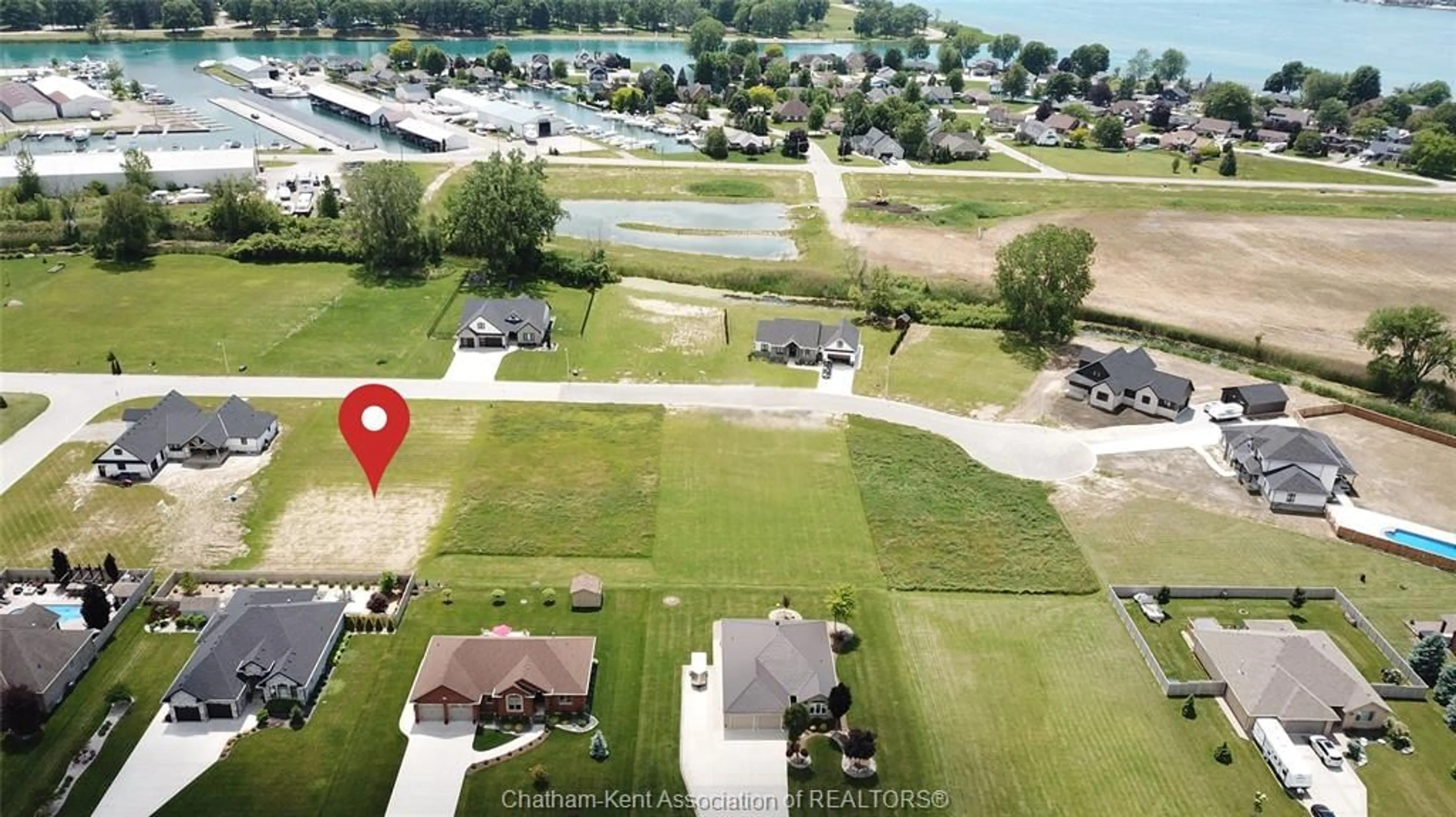 A pic from outside/outdoor area/front of a property/back of a property/a pic from drone, water/lake/river/ocean view for LOT 30 TYLER Dr, St Clair Ontario N0P 2B0