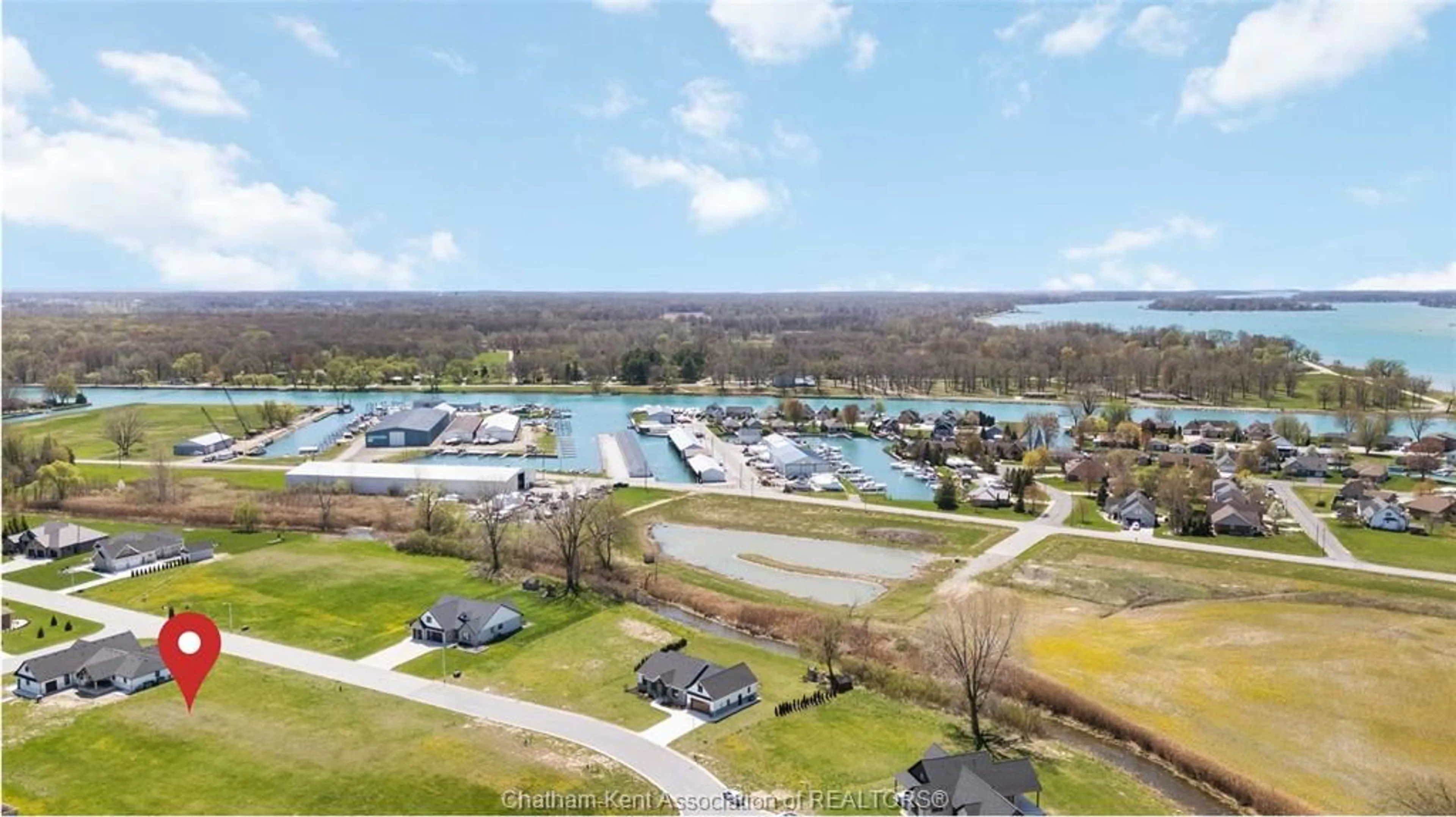A pic from outside/outdoor area/front of a property/back of a property/a pic from drone, water/lake/river/ocean view for LOT 30 TYLER Dr, St Clair Ontario N0P 2B0