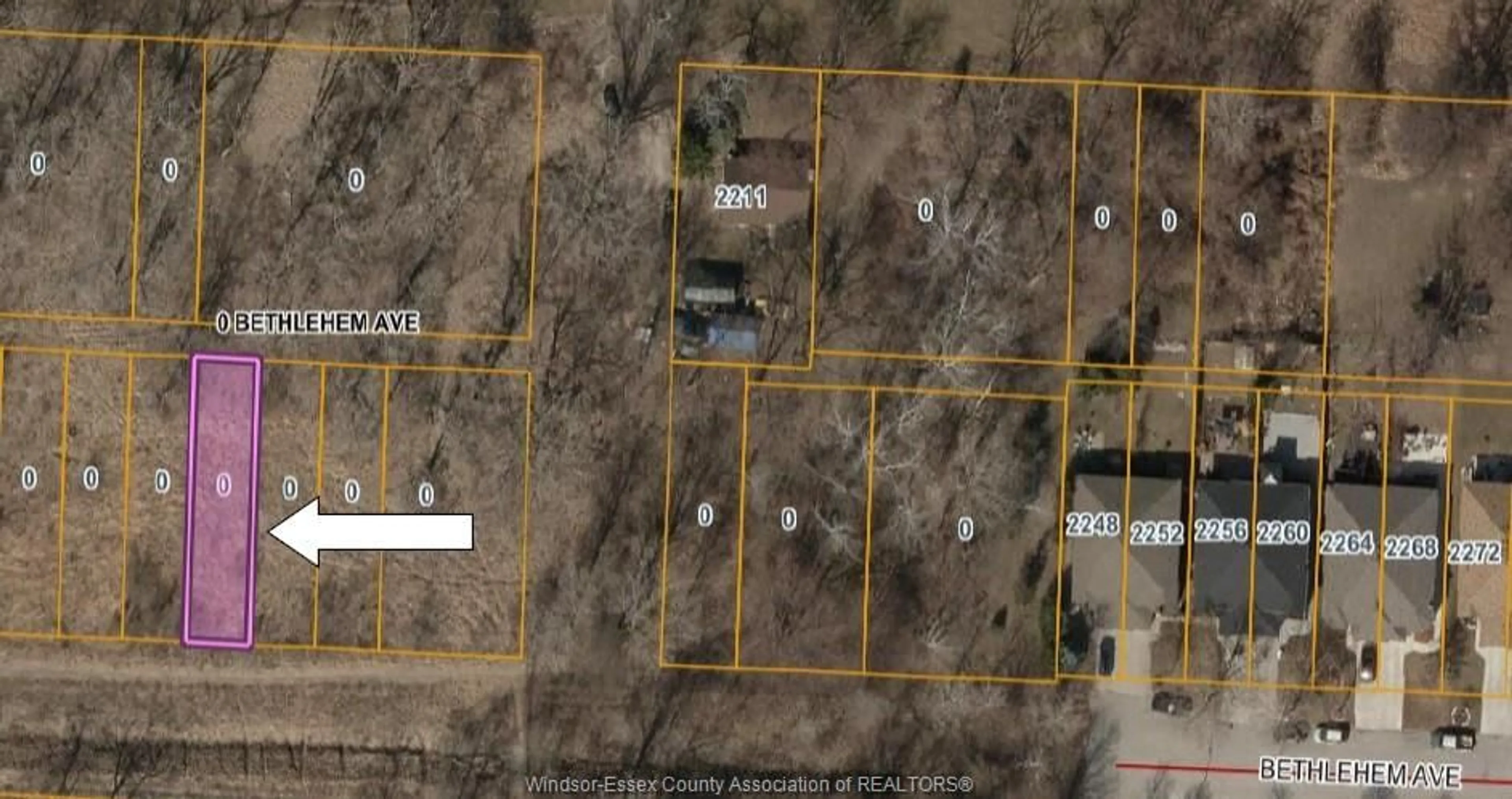 A pic from outside/outdoor area/front of a property/back of a property/a pic from drone, street for V/L Bethlehem, Windsor Ontario N9E 4W7