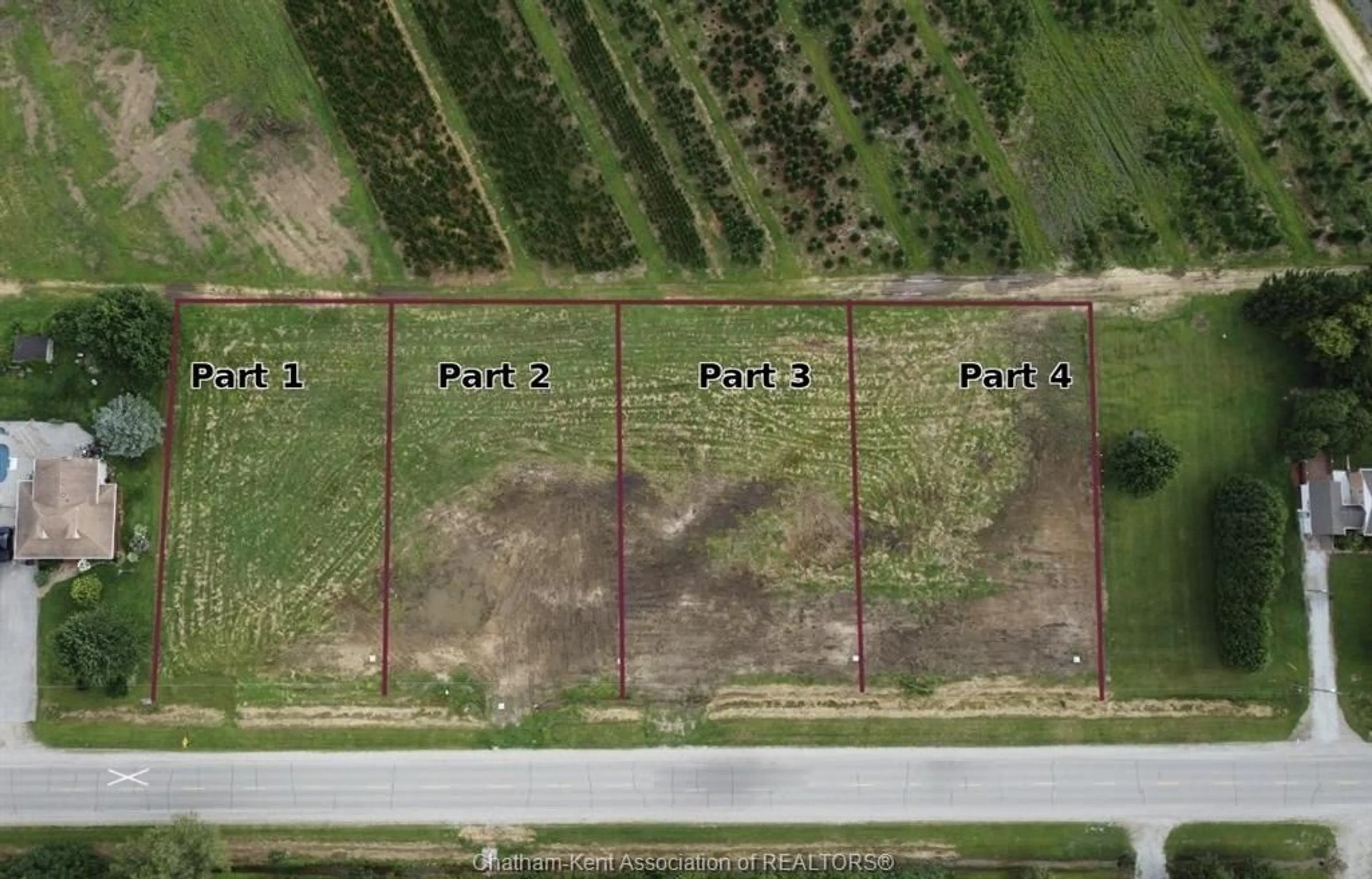 A pic from outside/outdoor area/front of a property/back of a property/a pic from drone, unknown for 15013 MAIN Line, Bothwell Ontario N0P 1C0