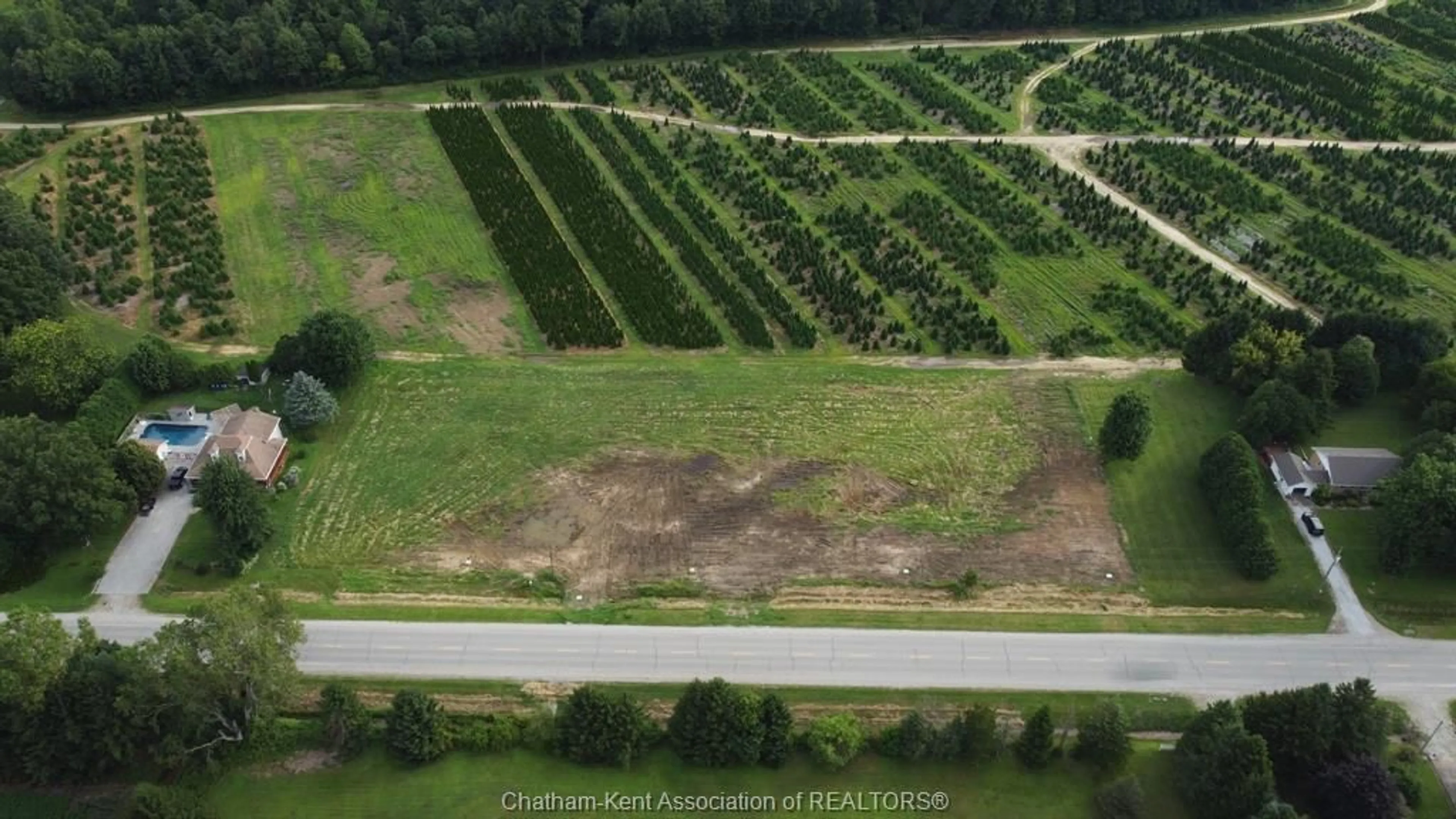 A pic from outside/outdoor area/front of a property/back of a property/a pic from drone, unknown for 15013 MAIN Line, Bothwell Ontario N0P 1C0