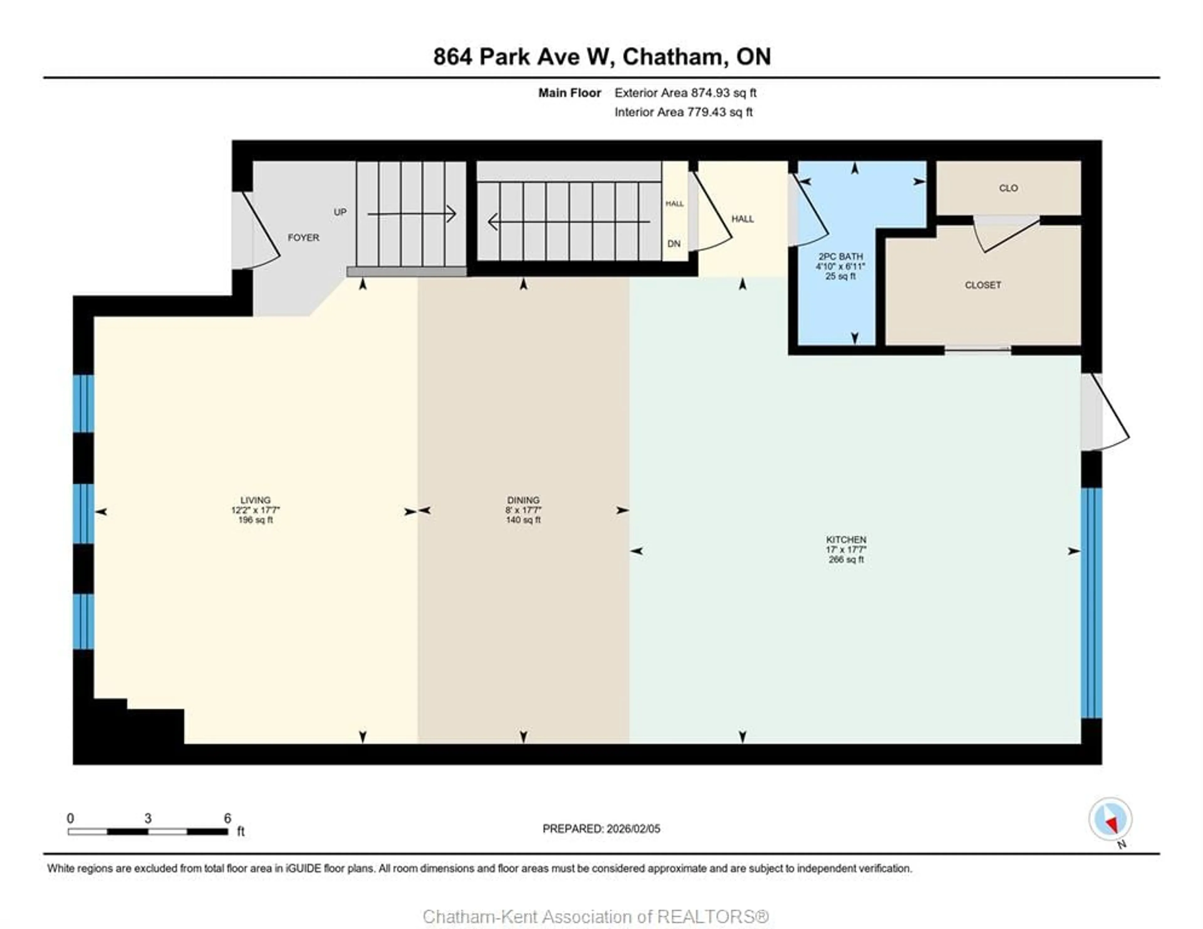 Floor plan for 864 Park Ave, Chatham Ontario N7M 6G1