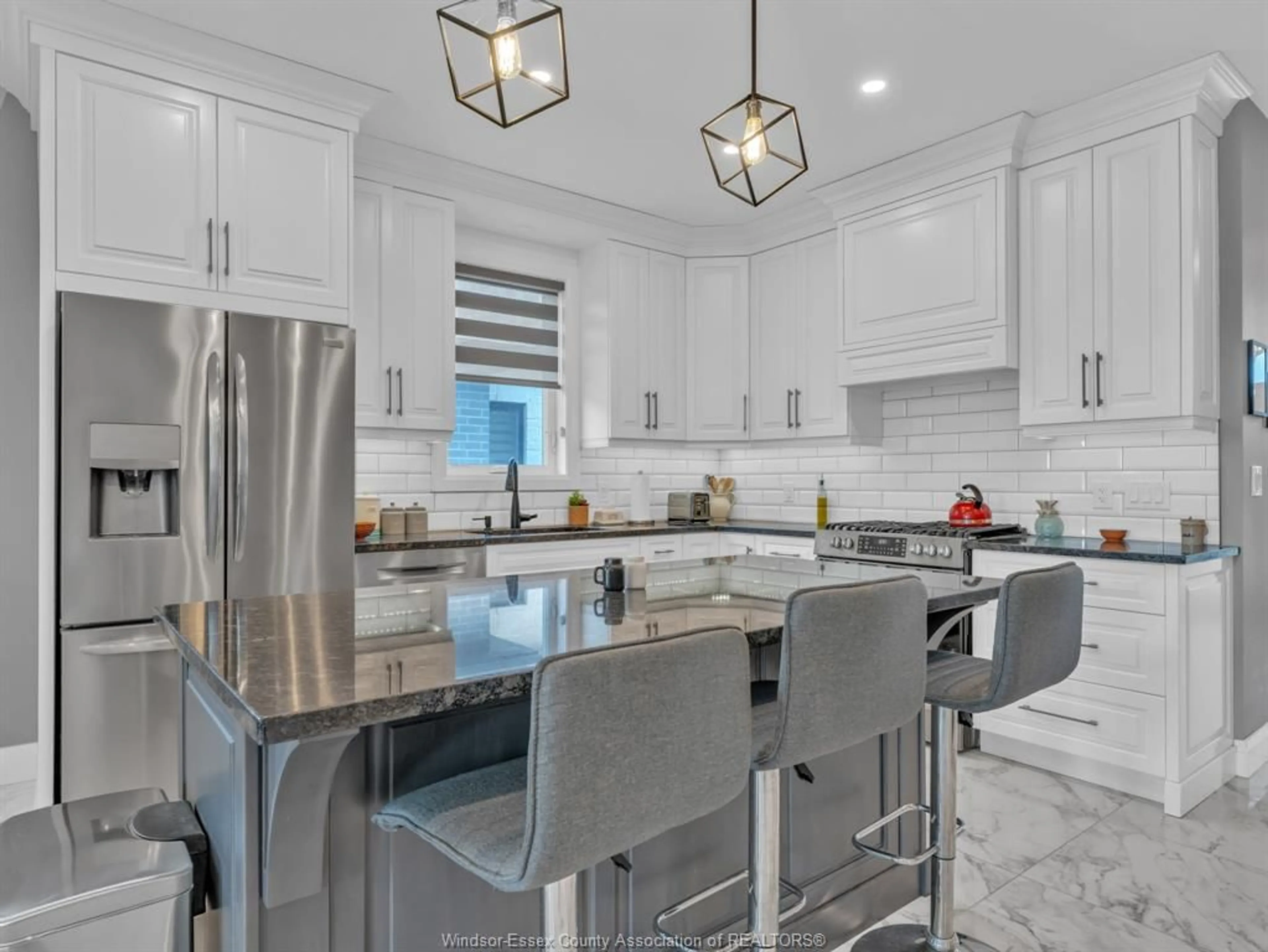 Contemporary kitchen, ceramic/tile floor for 6 Summerville Ave, Leamington Ontario N8H 0C5