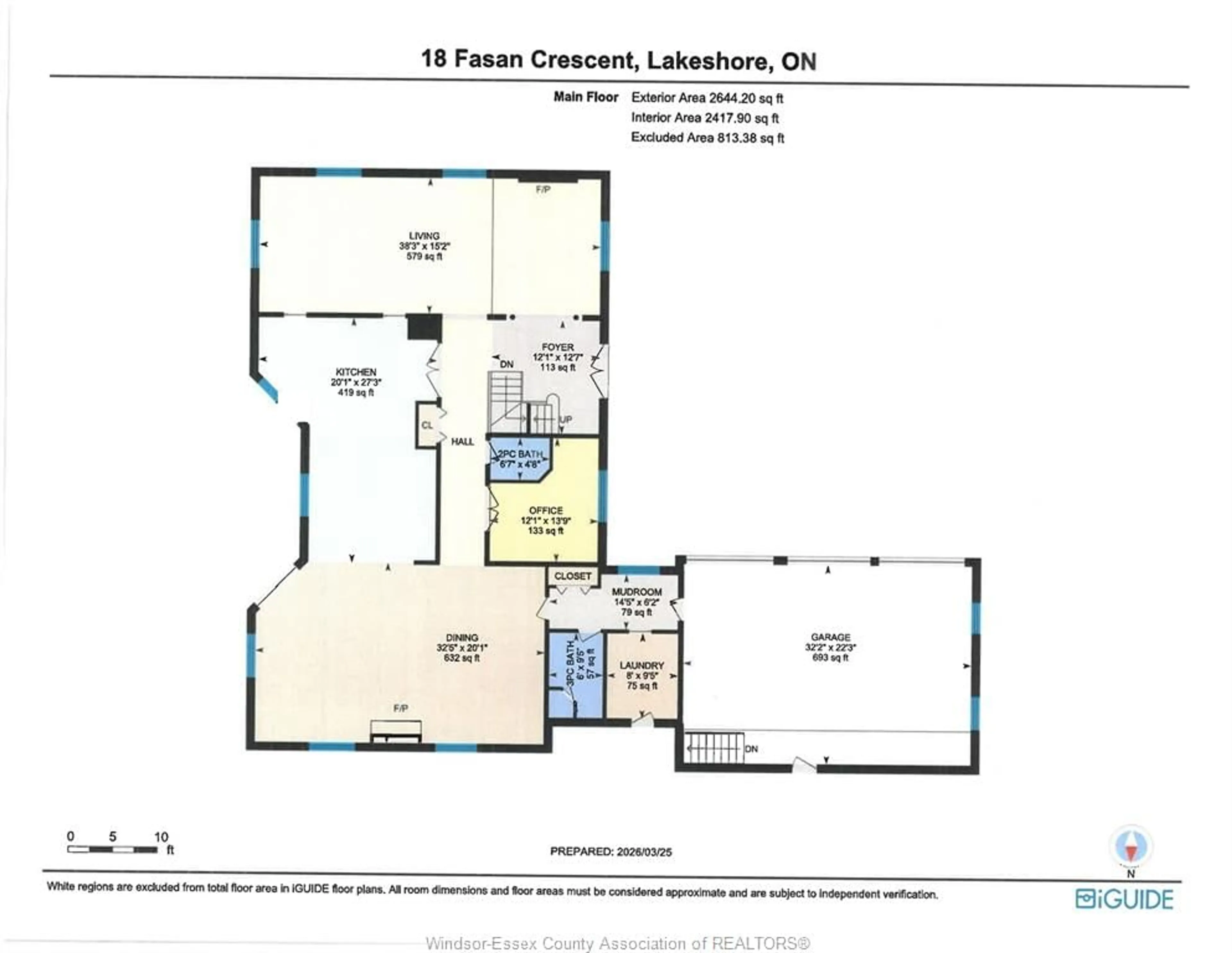Floor plan for 18 FASAN, Lakeshore Ontario N8N 4L1
