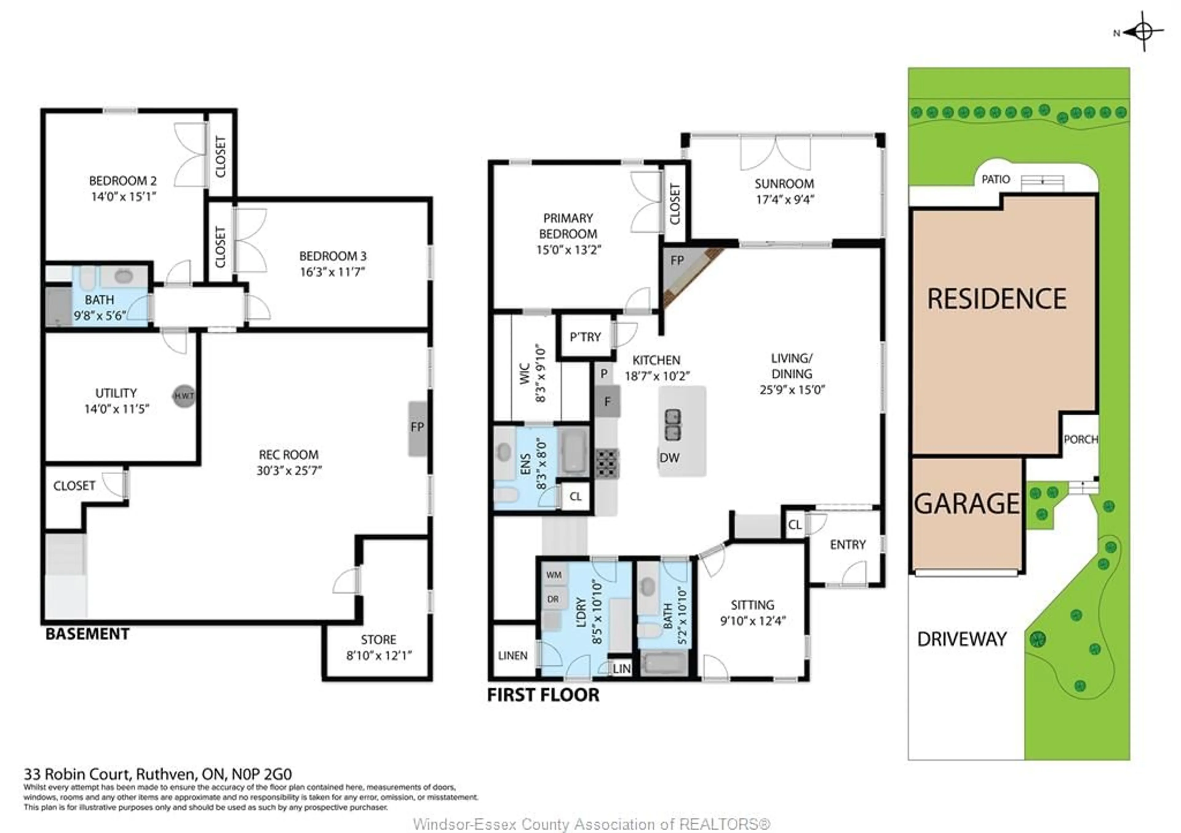 Floor plan for 33 Robin Crt, Kingsville Ontario N9Y 0E1