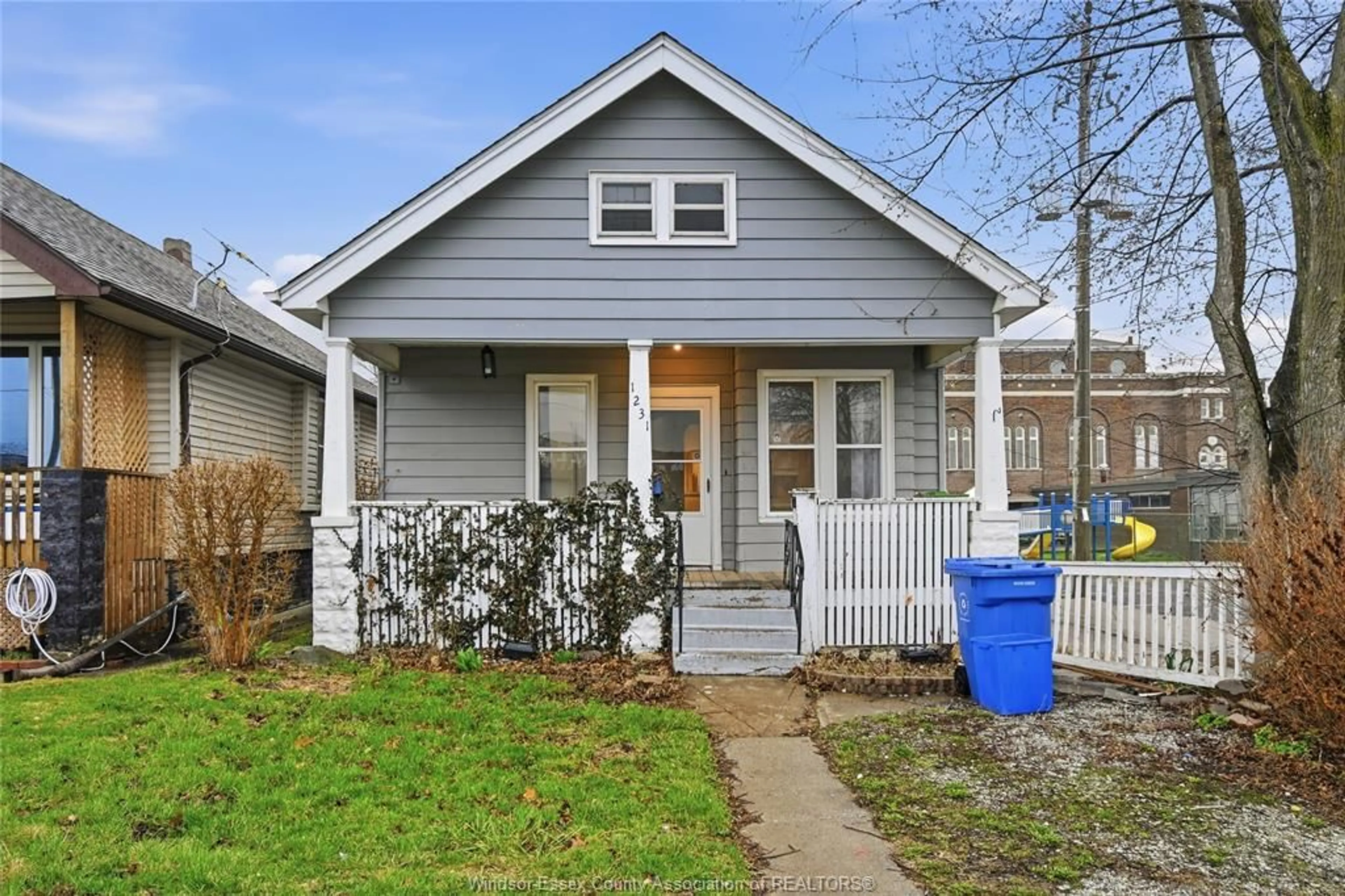 Home with vinyl exterior material, street for 1231 WINDSOR Ave, Windsor Ontario N8X 3L8
