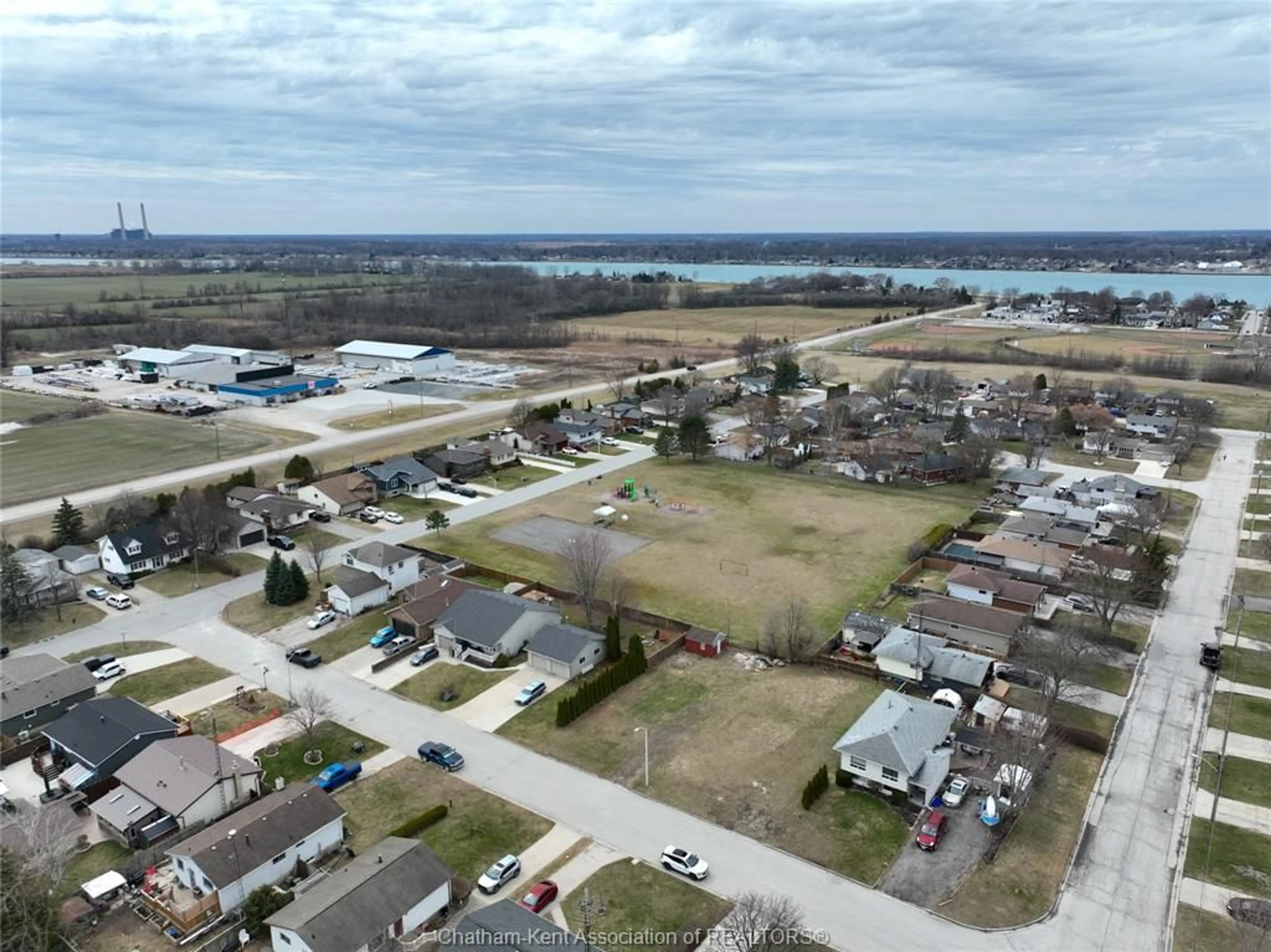 A pic from outside/outdoor area/front of a property/back of a property/a pic from drone, water/lake/river/ocean view for 1583 COUNCILLORS St, Moore Township Ontario N0N 1H0