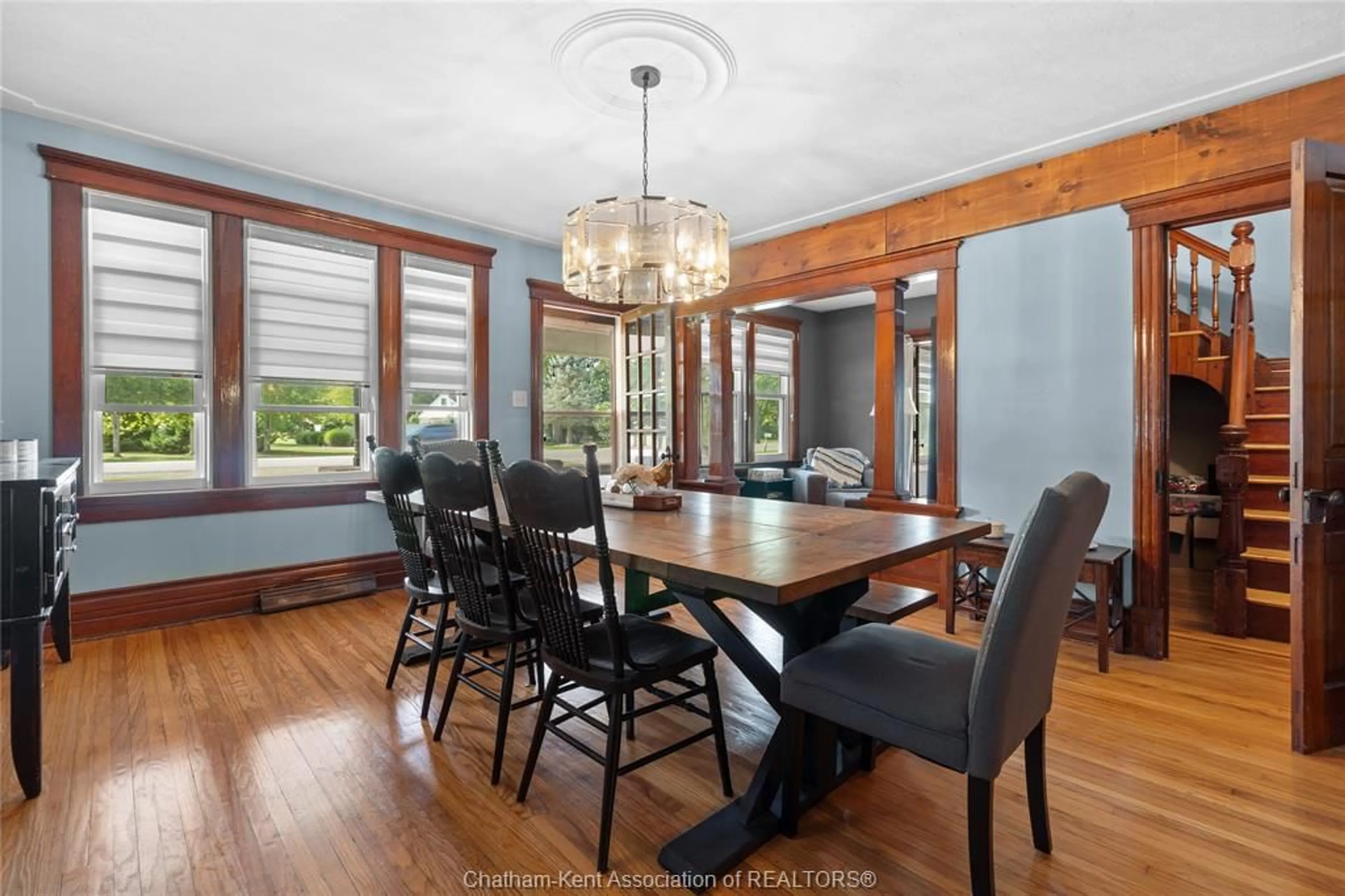 Dining room, wood/laminate floor for 7783 Talbot Trail, Blenheim Ontario N0P 1A0