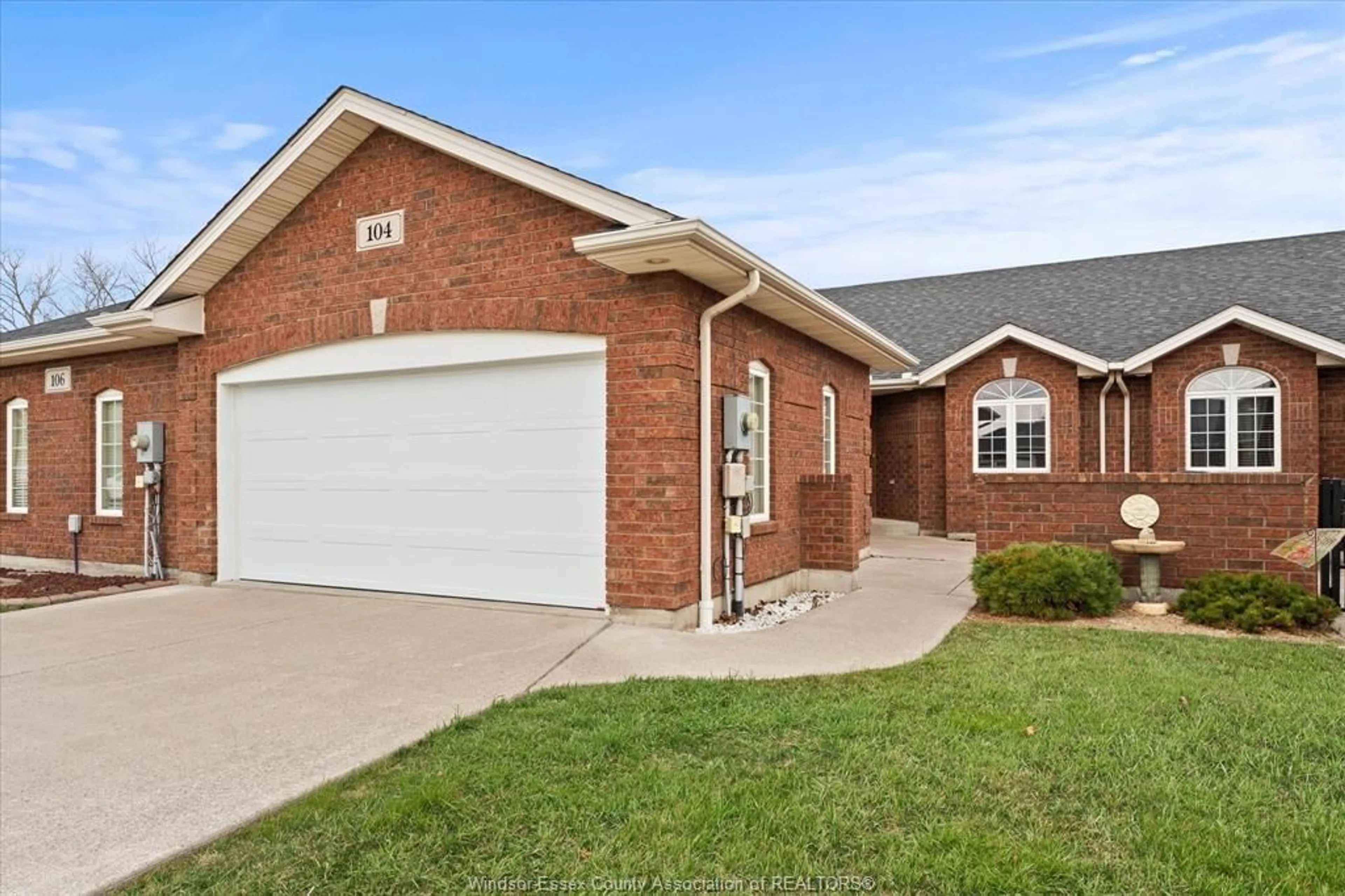 Home with brick exterior material, street for 104 RIVERFRONT PARK Cres, Amherstburg Ontario N9V 0B7