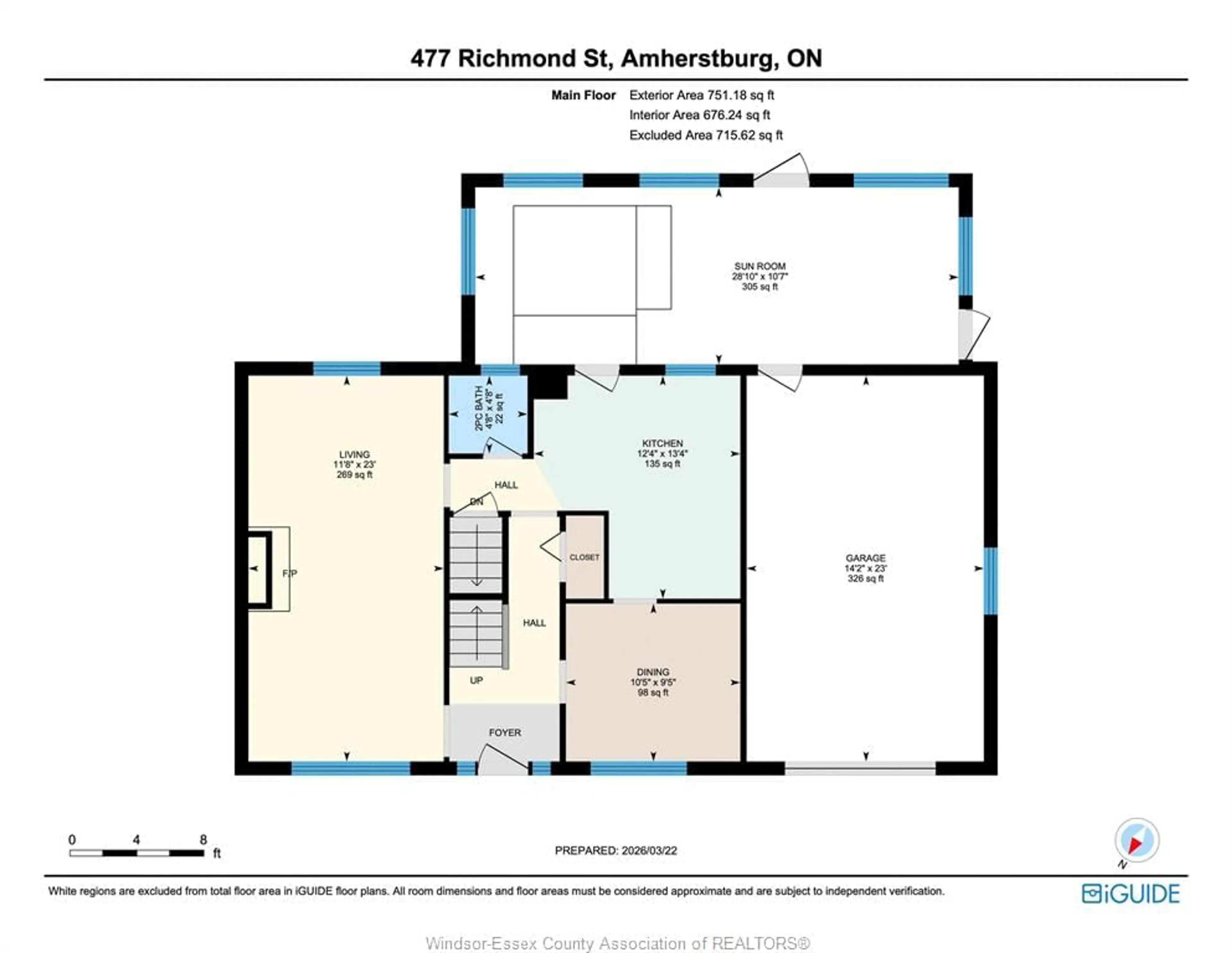 Floor plan for 477 Richmond St, Amherstburg Ontario N9V 3G3