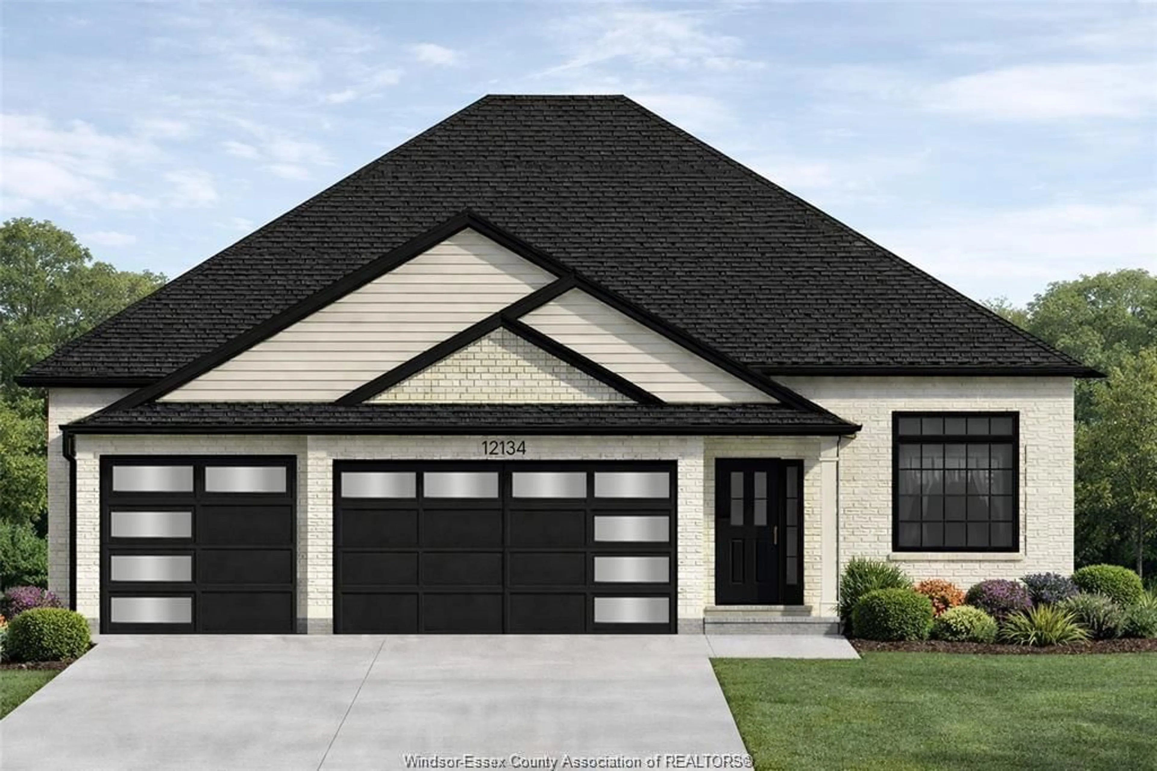 Home with vinyl exterior material, street for 12134 DUCHARME Lane, McGregor Ontario N0R 1J0