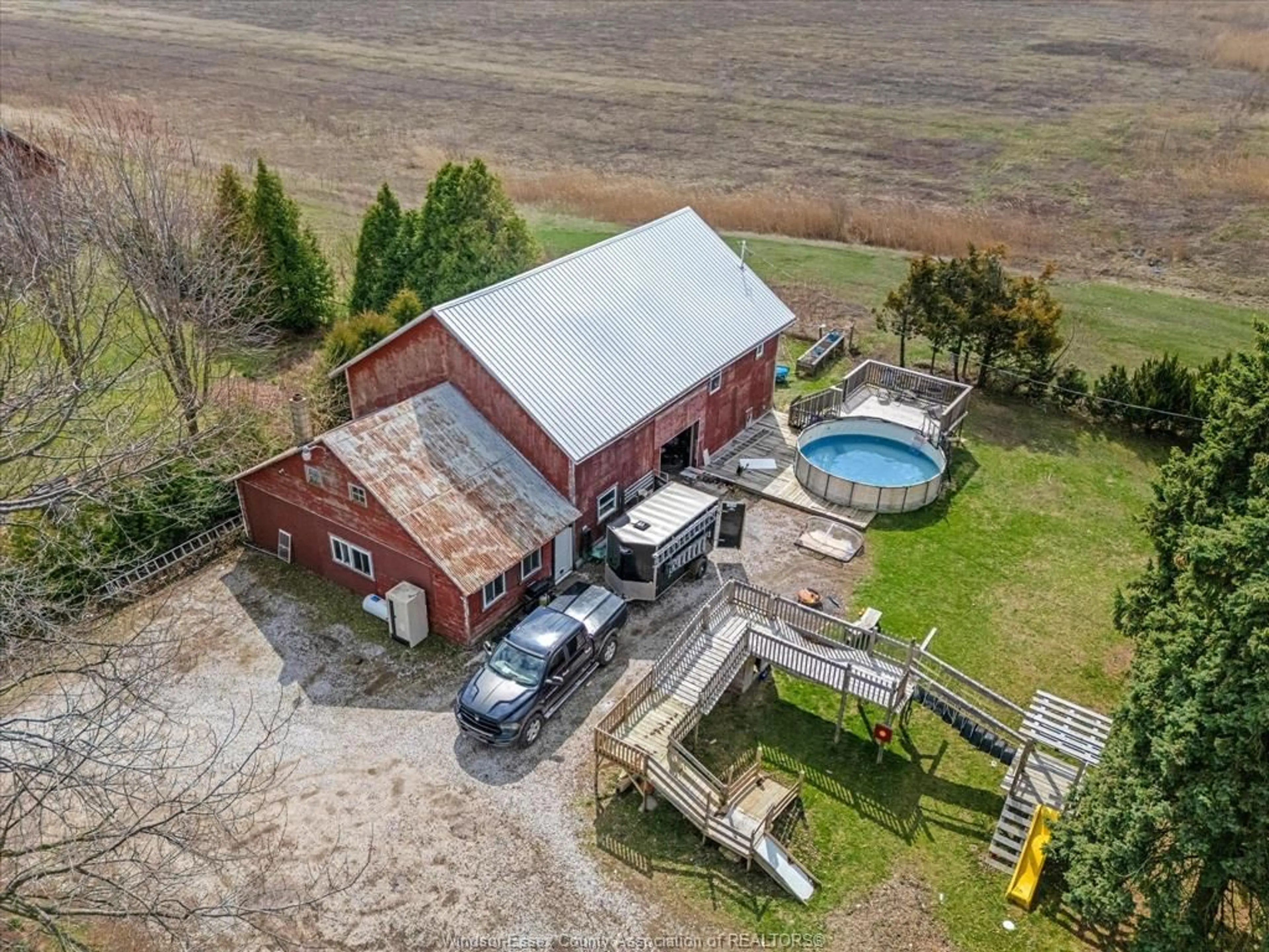 A pic from outside/outdoor area/front of a property/back of a property/a pic from drone, building for 1991 Road 5, Ruthven Ontario N0P 2G0