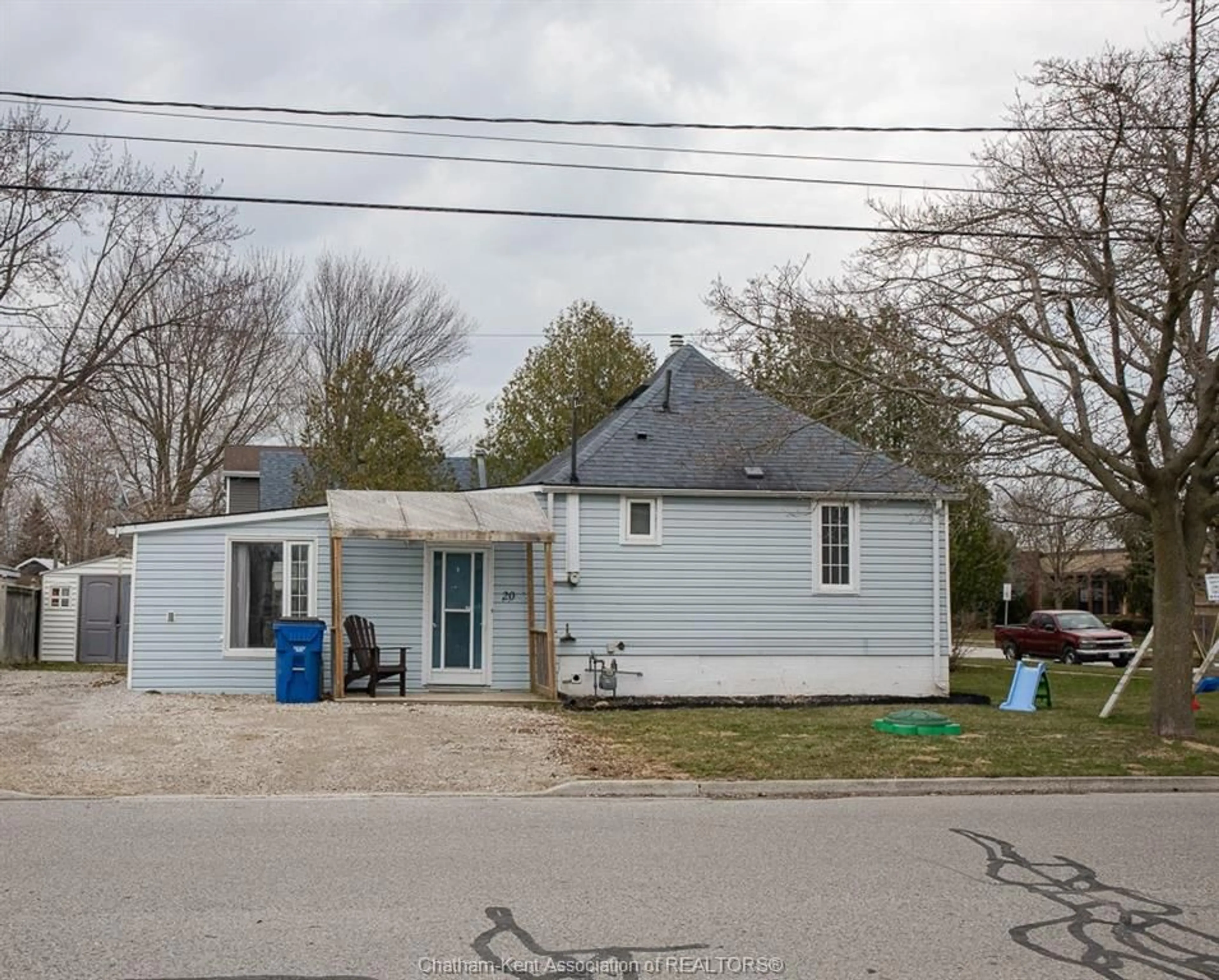 A pic from outside/outdoor area/front of a property/back of a property/a pic from drone, street for 20 St.Clair St, Tilbury Ontario N0P 2L0