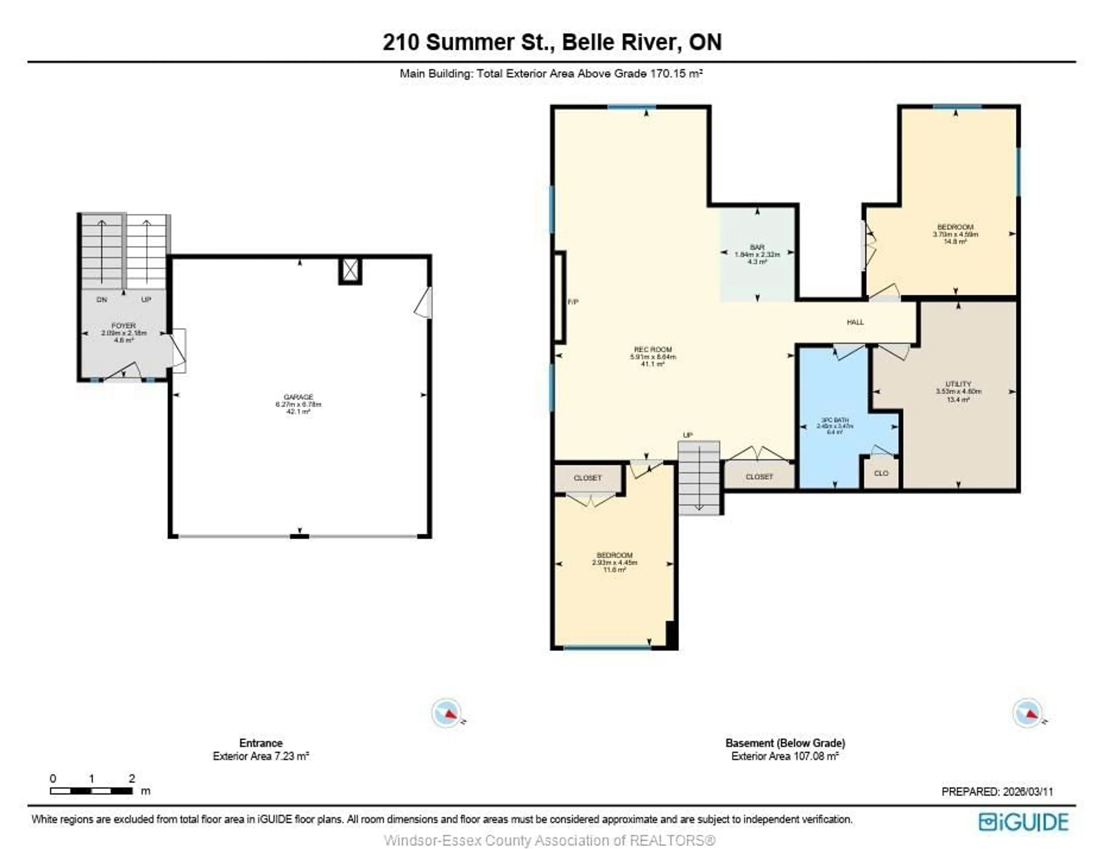 Floor plan for 210 SUMMER, Belle River Ontario N0R 1A0